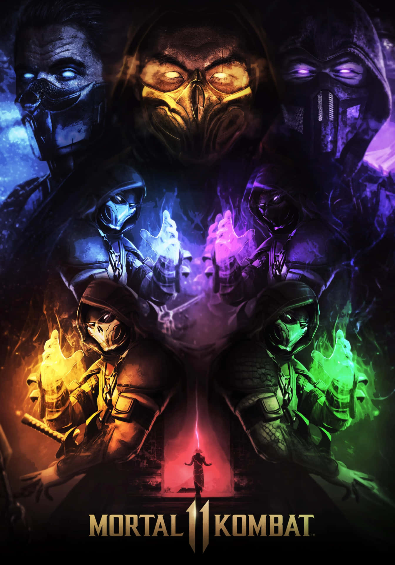Sub-Zero battles Scorpion in the epic Mortal Kombat video game