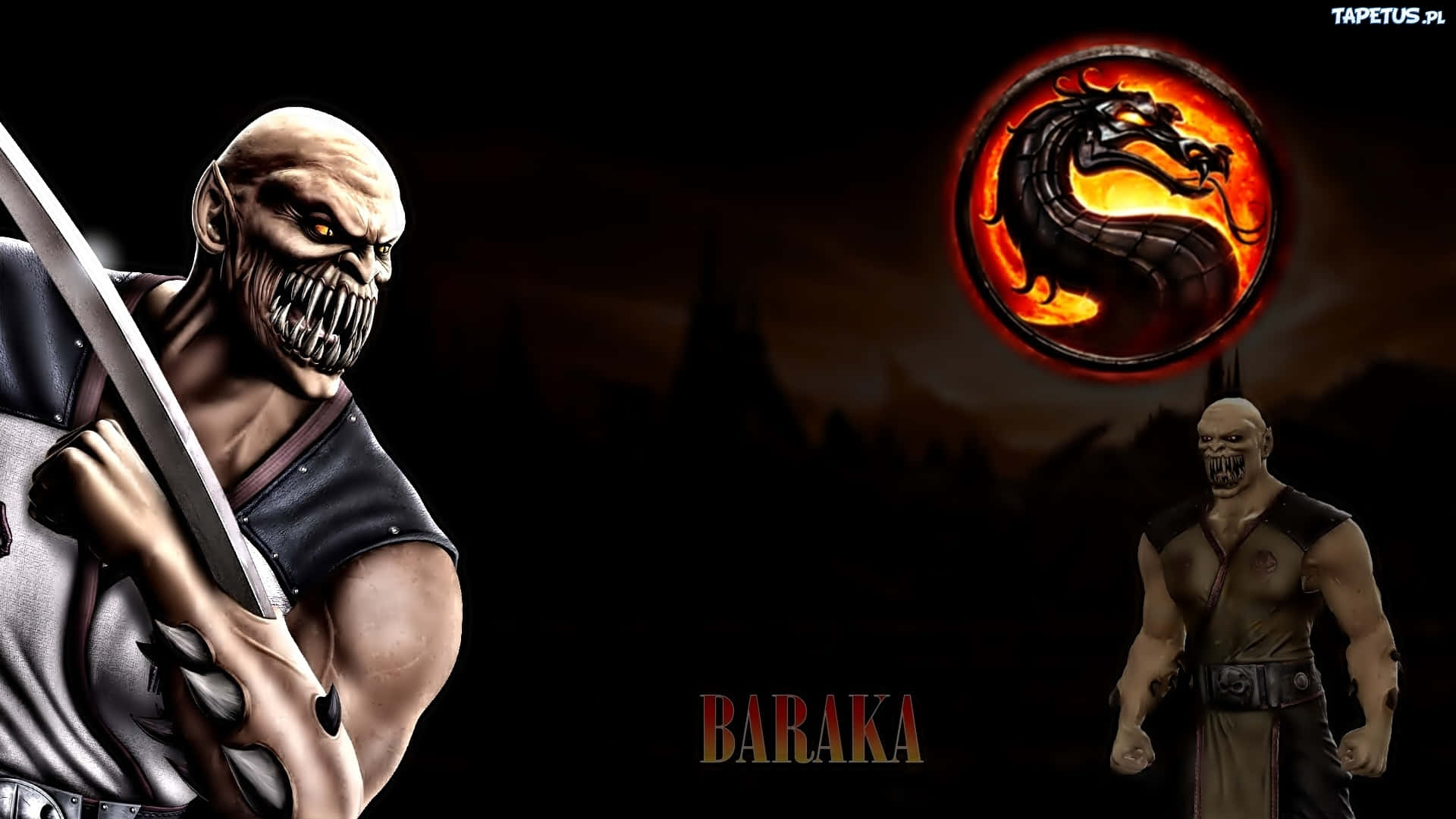 Baraka, the Powerful Tarkatan Warrior from Mortal Kombat Wallpaper