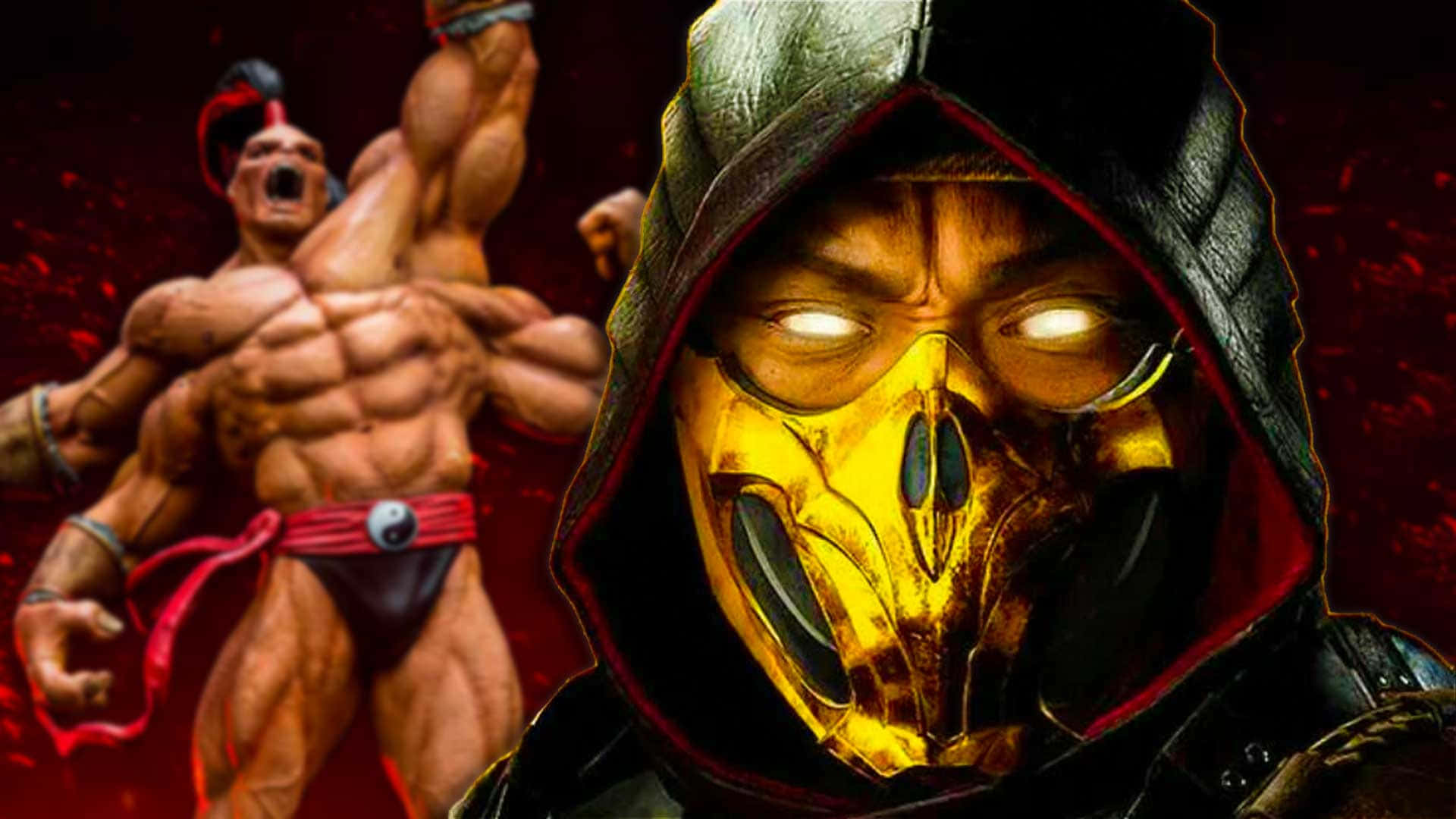 Epic Face-Off: Iconic Mortal Kombat Characters in Battle Wallpaper