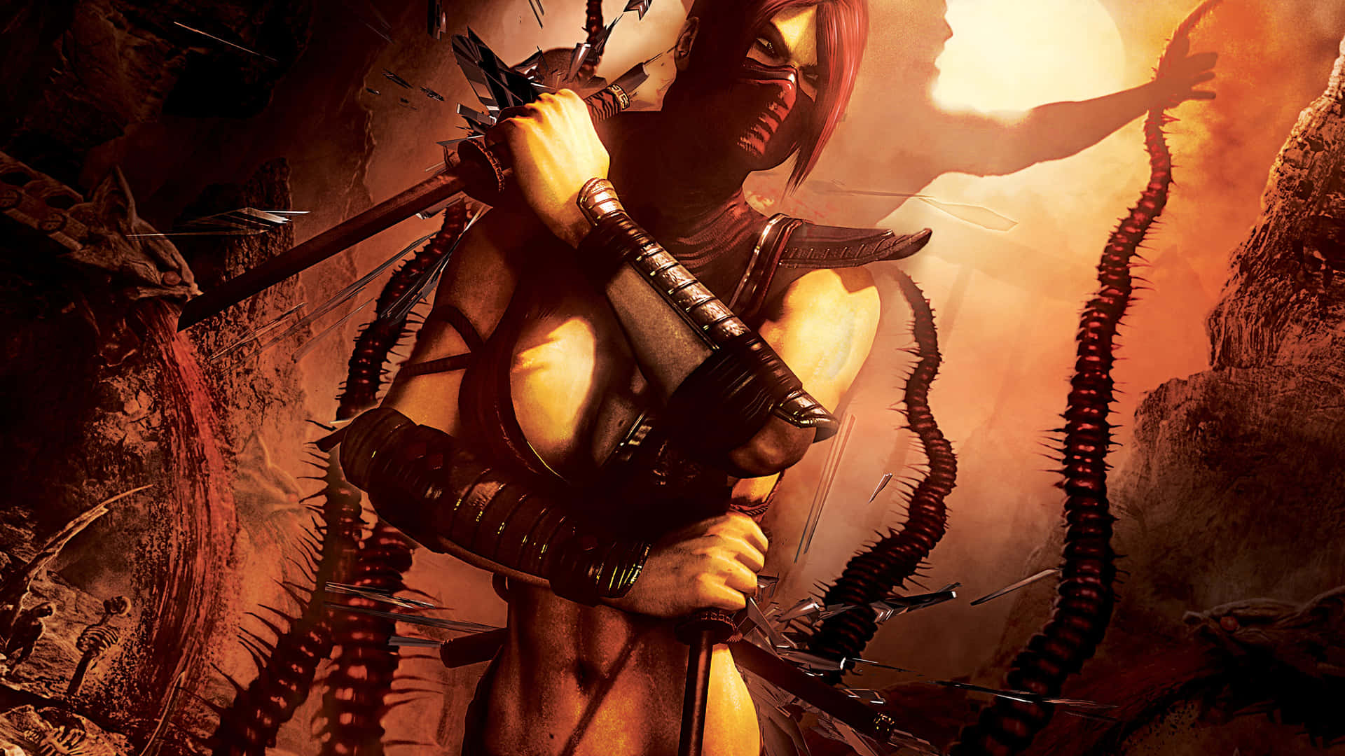 Epic Battle Amongst Mortal Kombat Characters Wallpaper