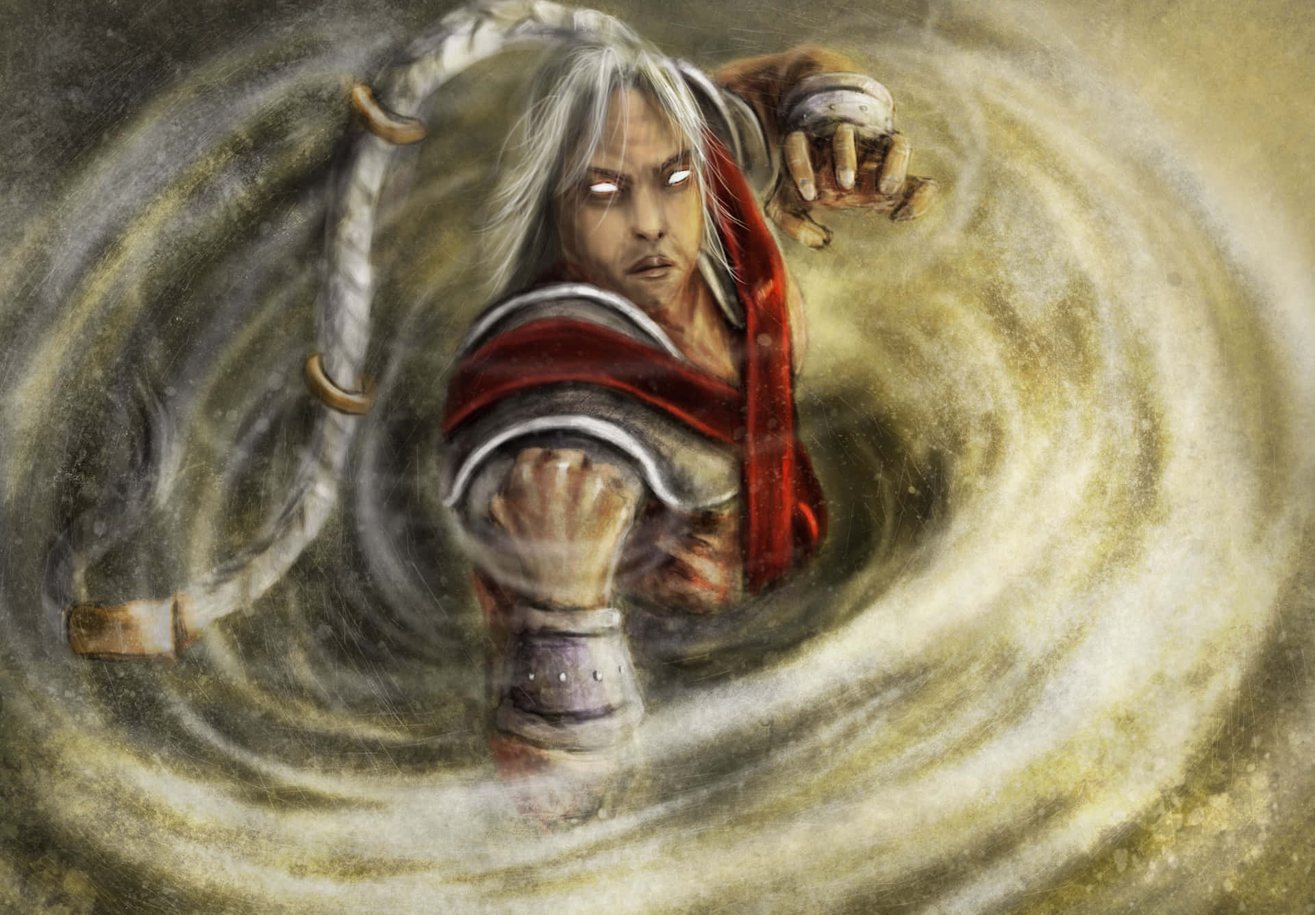 Fujin, God of Wind, in an Epic Mortal Kombat Battle Scene Wallpaper