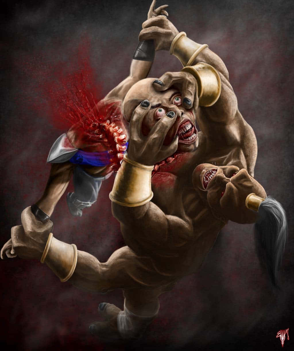 Caption: Mortal Kombat's Fearsome Fighter, Goro Wallpaper