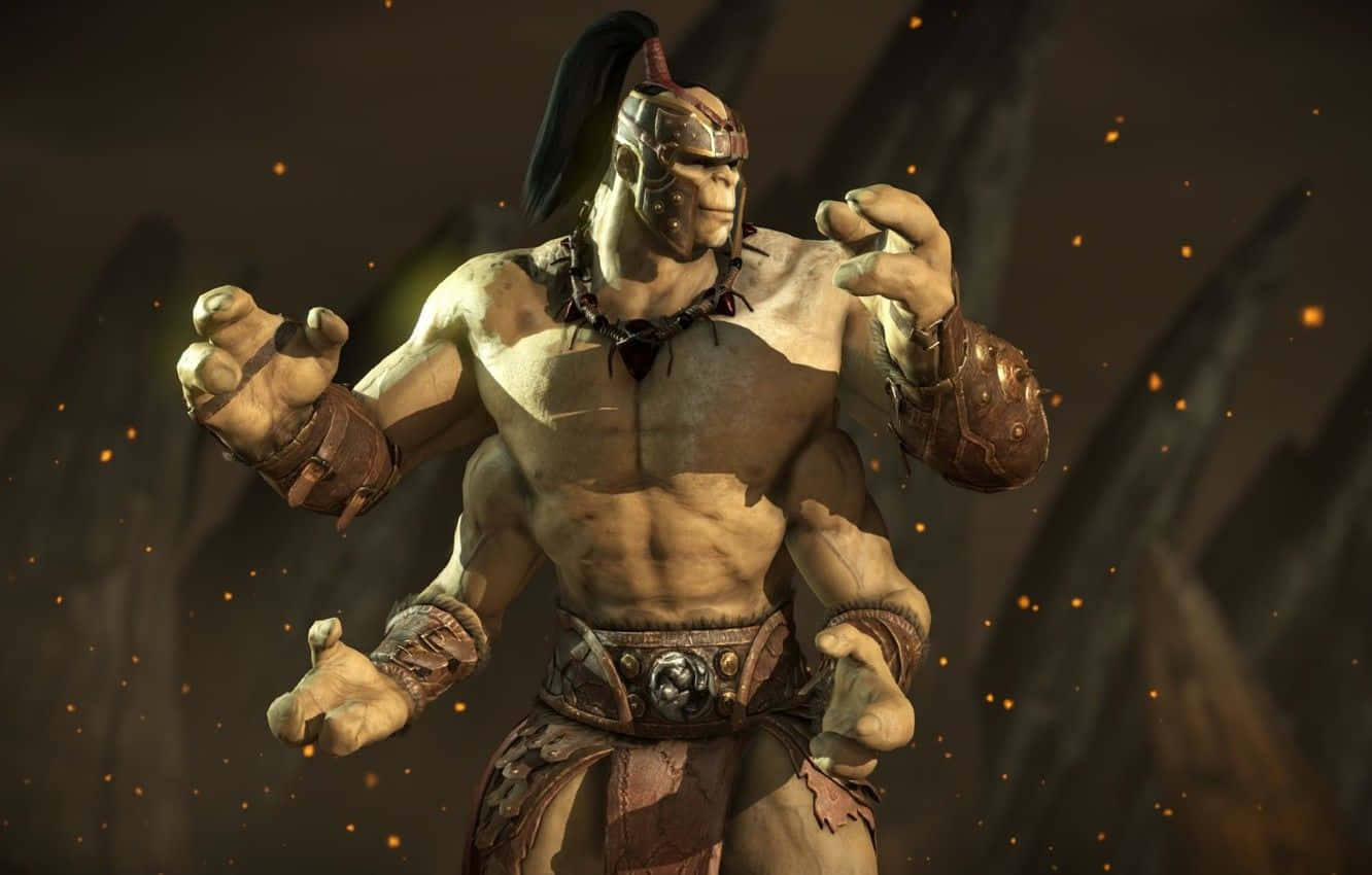 Goro, the powerful half-human, half-dragon warrior from Mortal Kombat Wallpaper