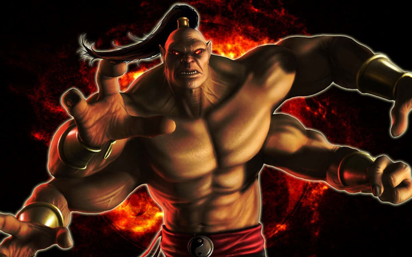 Goro, the fearsome four-armed fighter from Mortal Kombat Wallpaper