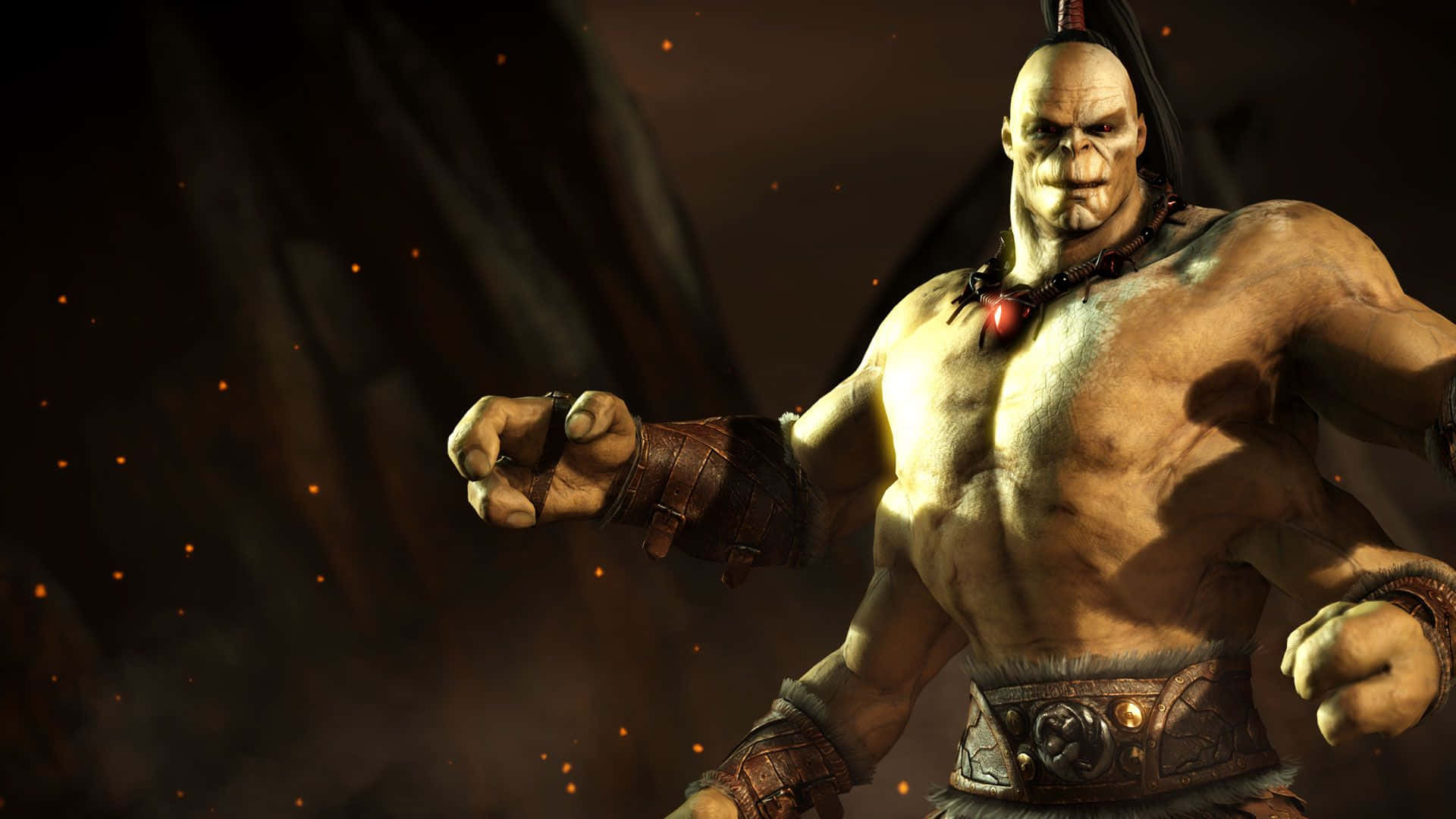 Fearsome Goro, the four-armed Shokan warrior, ready for combat Wallpaper