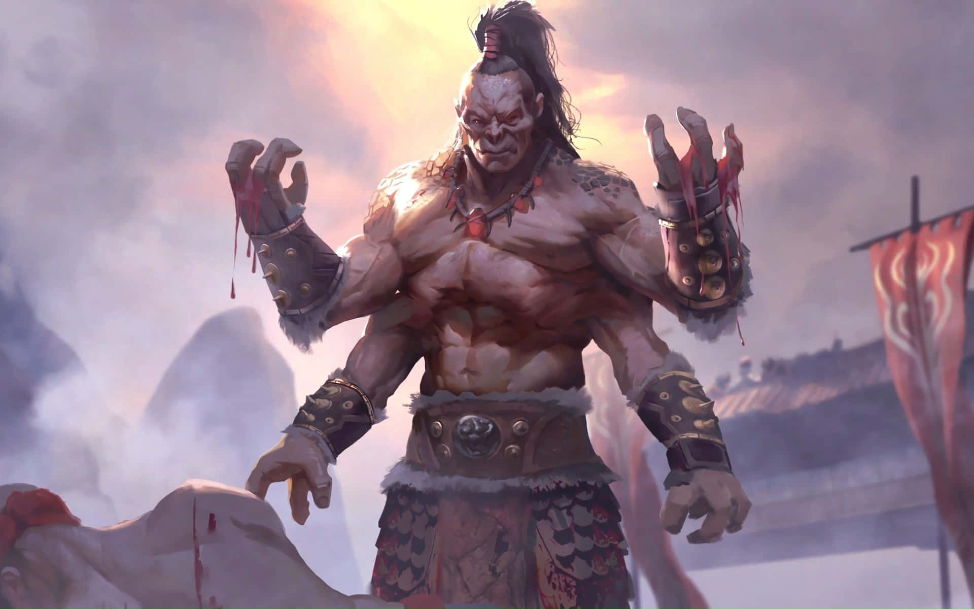 Mighty Goro, the Four-Armed Prince of the Shokan in Mortal Kombat Wallpaper