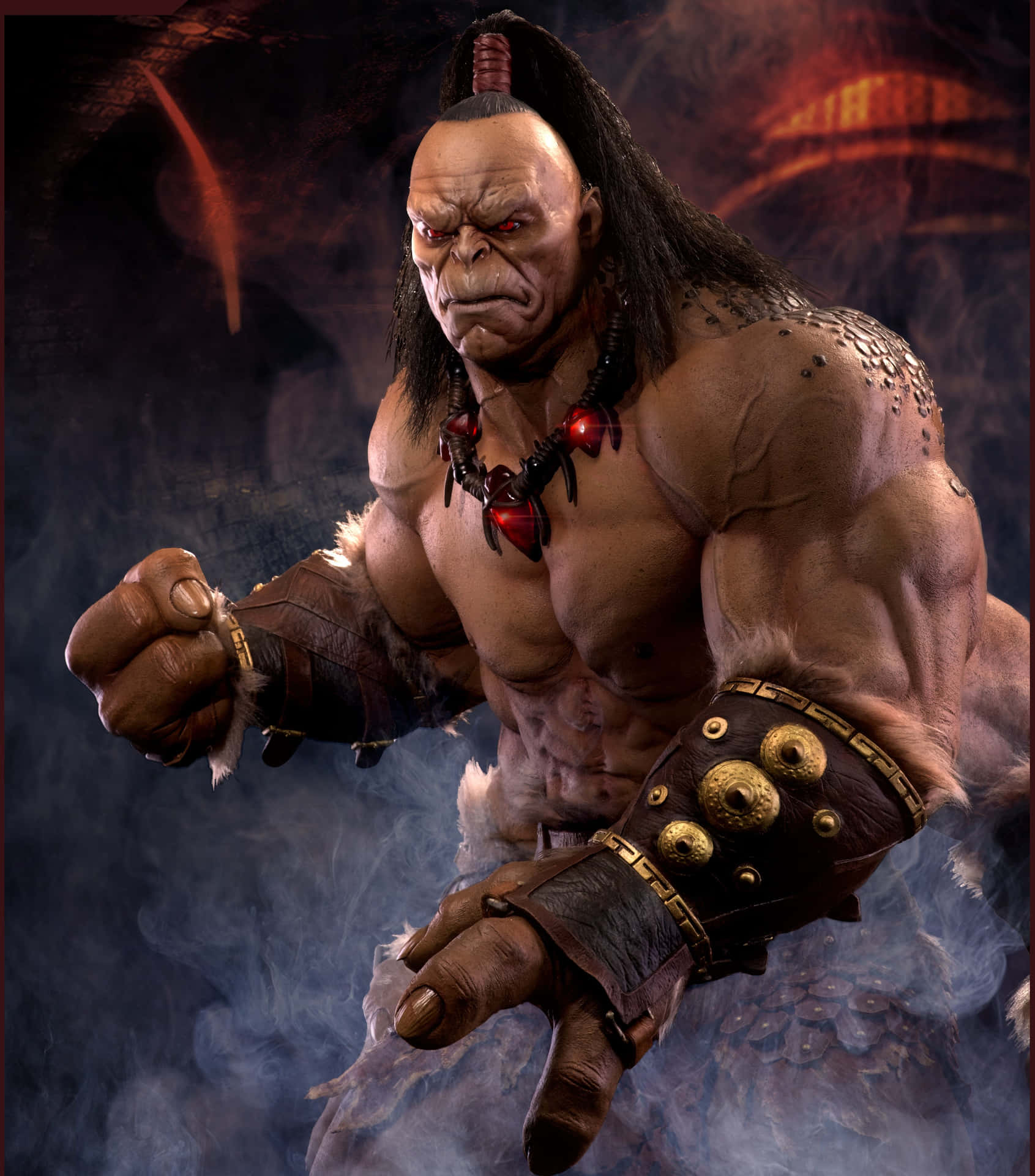 Goro - The Four-Armed Champion of Mortal Kombat Wallpaper