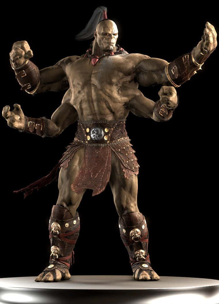 Mighty Goro from Mortal Kombat flexing his monstrous strength. Wallpaper