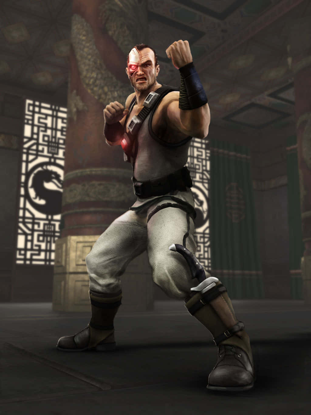 Kano,el Despiadado Mercenario De Mortal Kombat En Acción. Fondo de pantalla