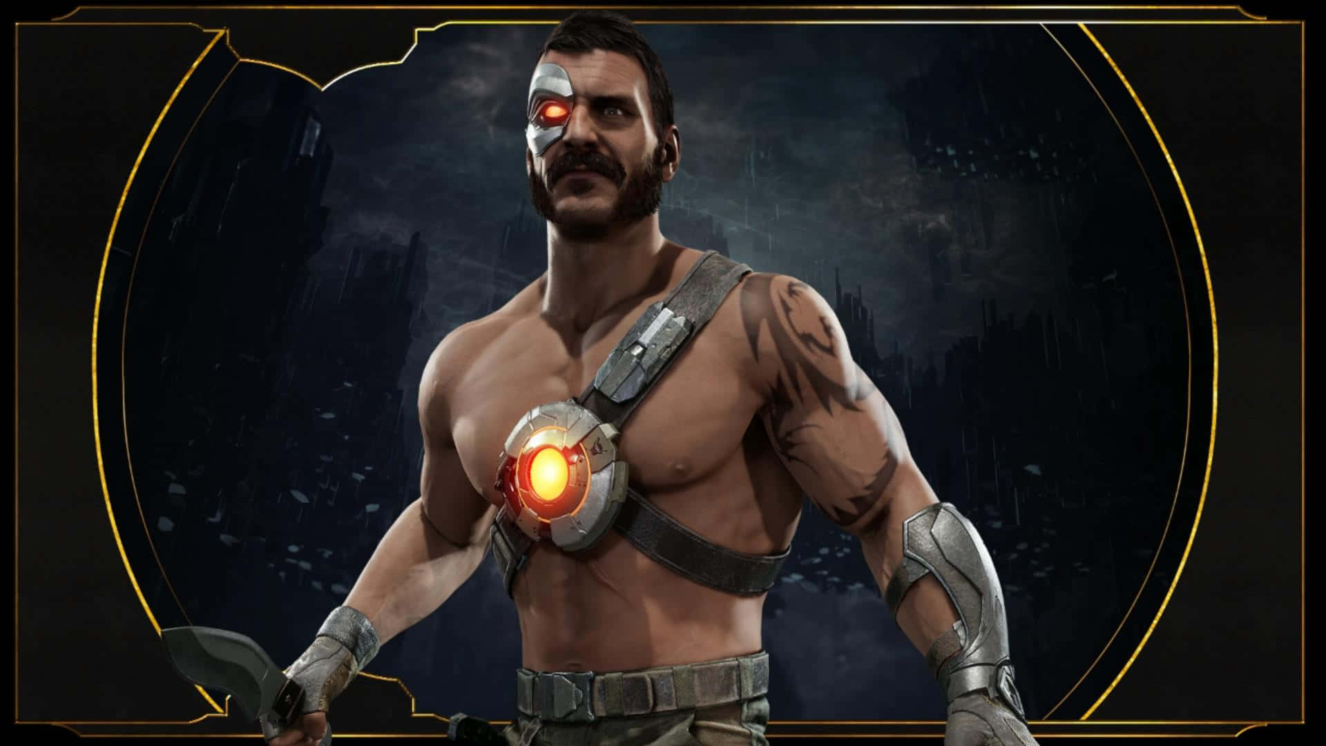 Fierce Kano, the Mercenary of Mortal Kombat Wallpaper