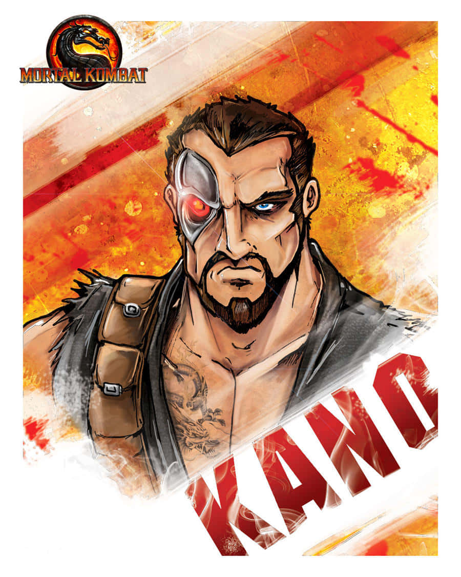 Kano Unleashing Fury in Mortal Kombat Wallpaper