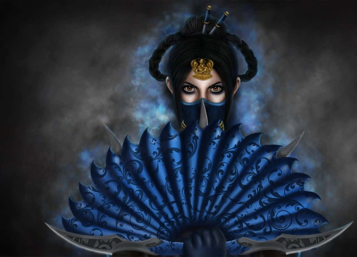 Kitana Ready for Battle in Mortal Kombat Wallpaper