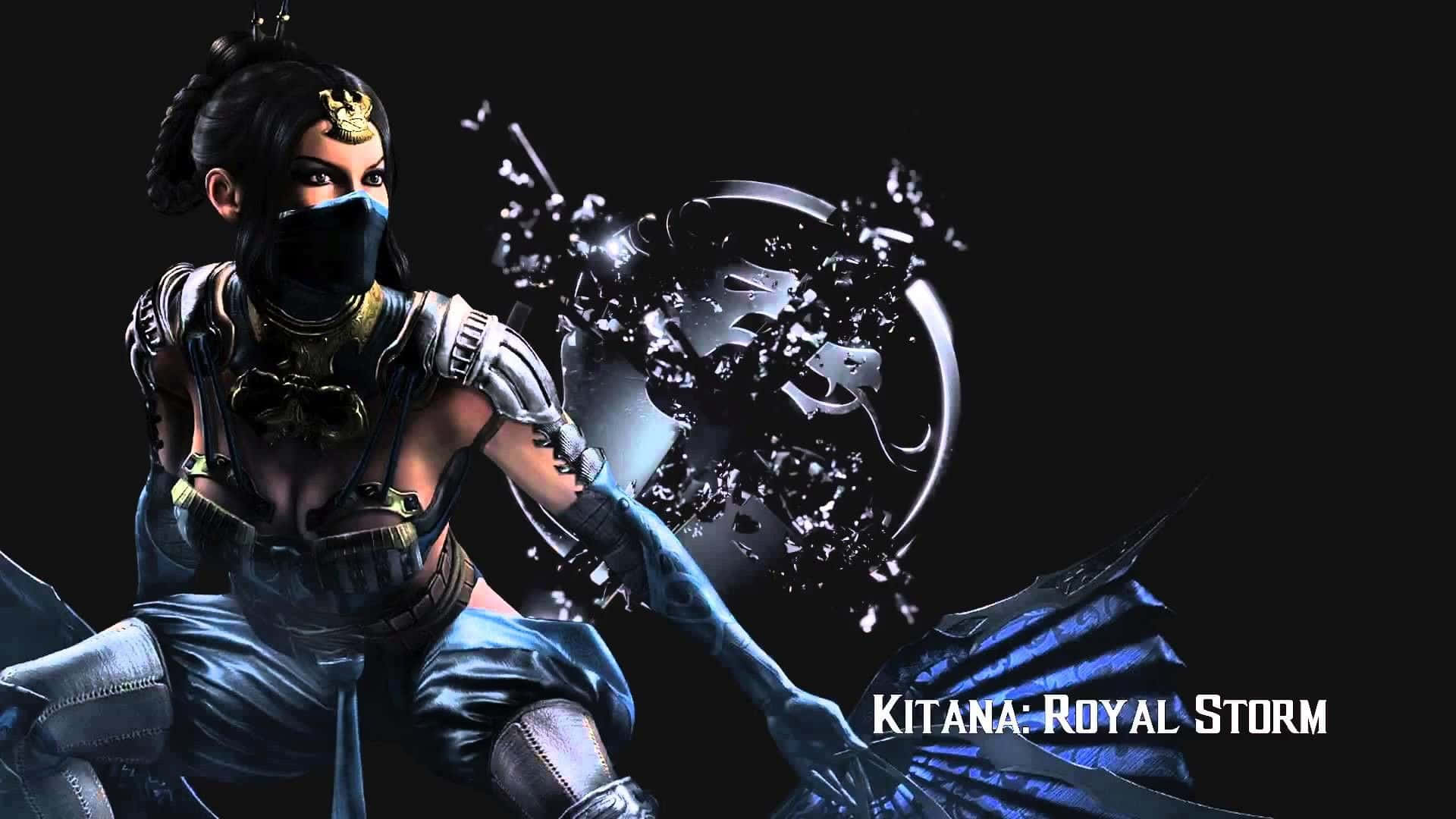 Intense Kitana from Mortal Kombat Action Scene Wallpaper