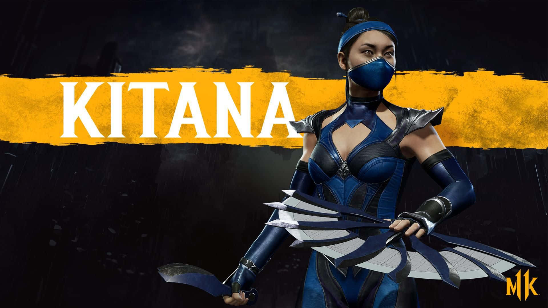 Kitana, the fierce and beautiful warrior from Mortal Kombat, in action. Wallpaper