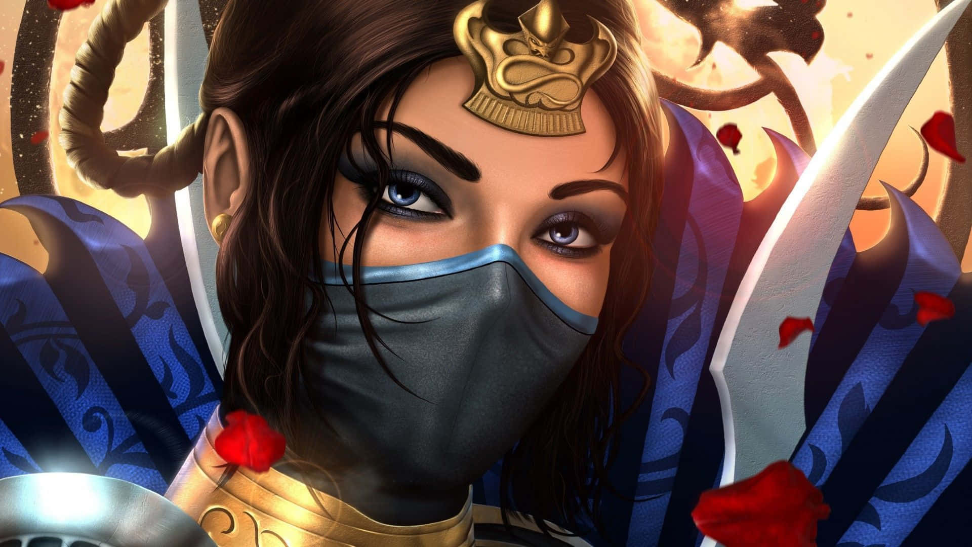 Kitanala Guerrera Azul En Mortal Kombat Fondo de pantalla