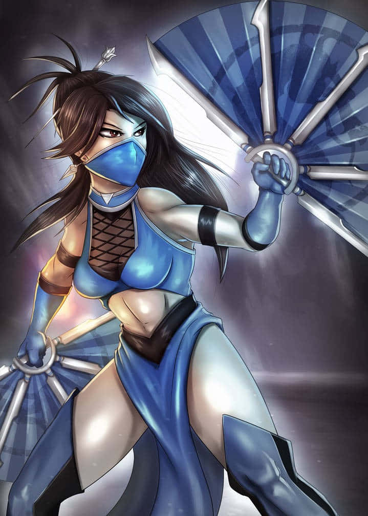 Kitana, the Brave Edenian Warrior from Mortal Kombat Wallpaper