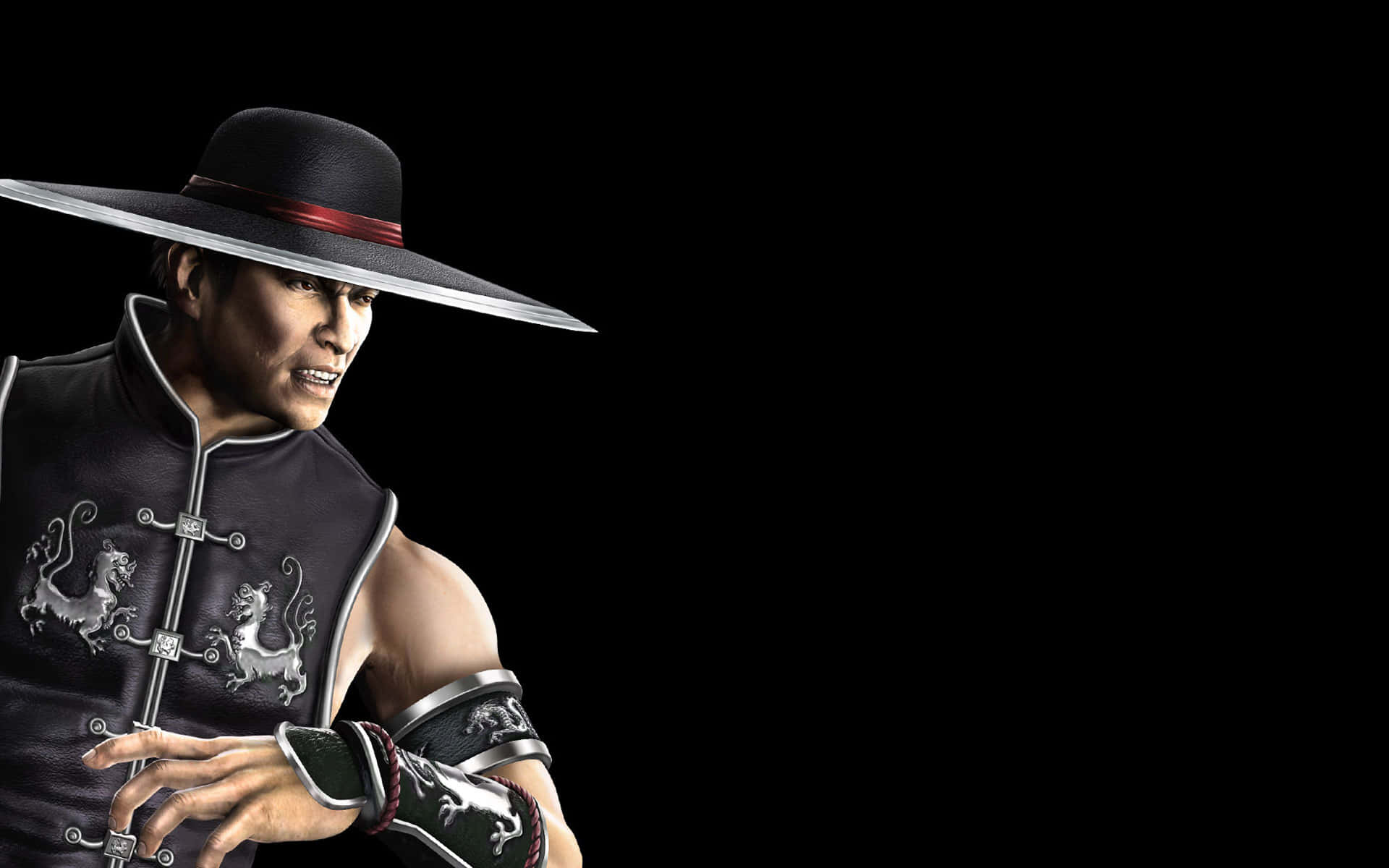 Kung Lao Wielding his Razor-Sharp Hat in Mortal Kombat Wallpaper