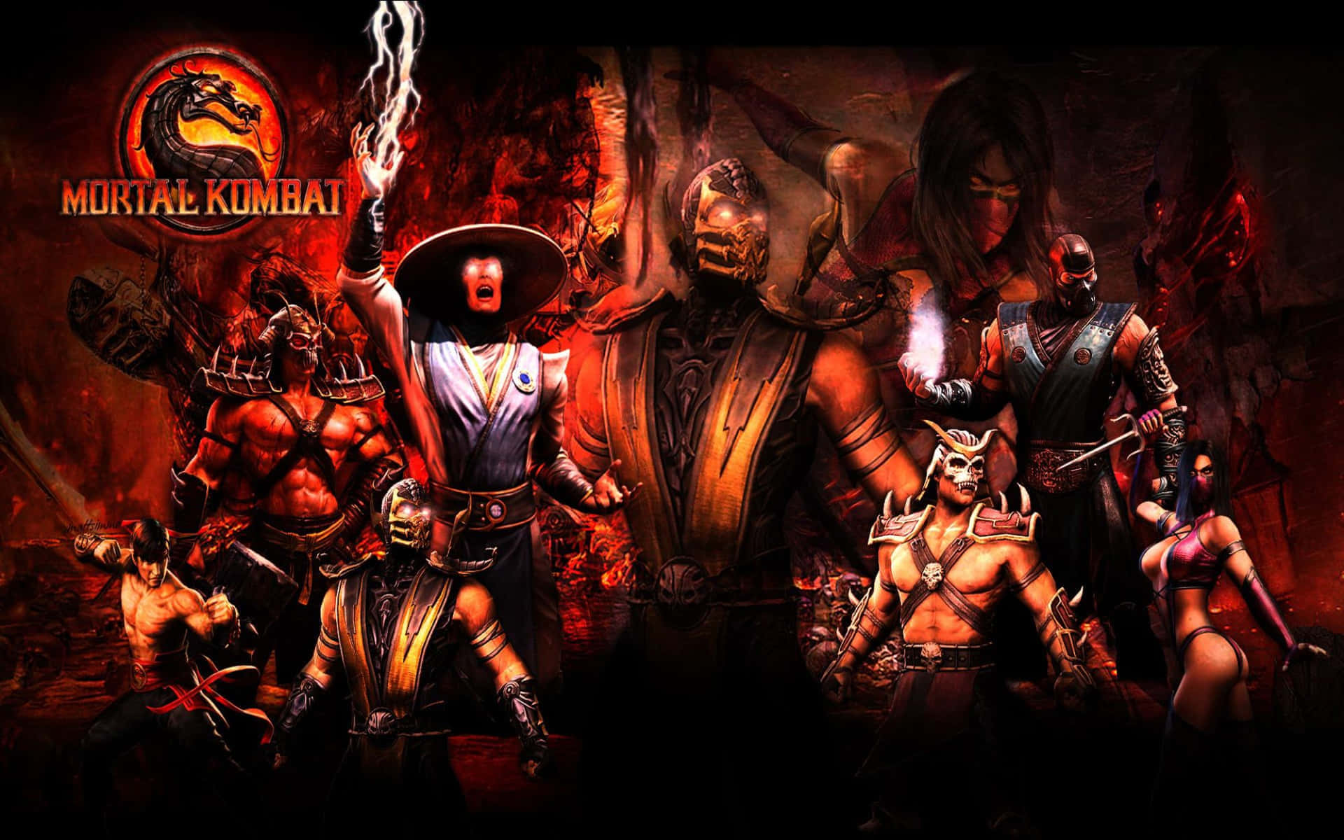 Mortalkombat Legacy: Raiden Y Scorpion Encerrados En Un Duelo Épico. Fondo de pantalla