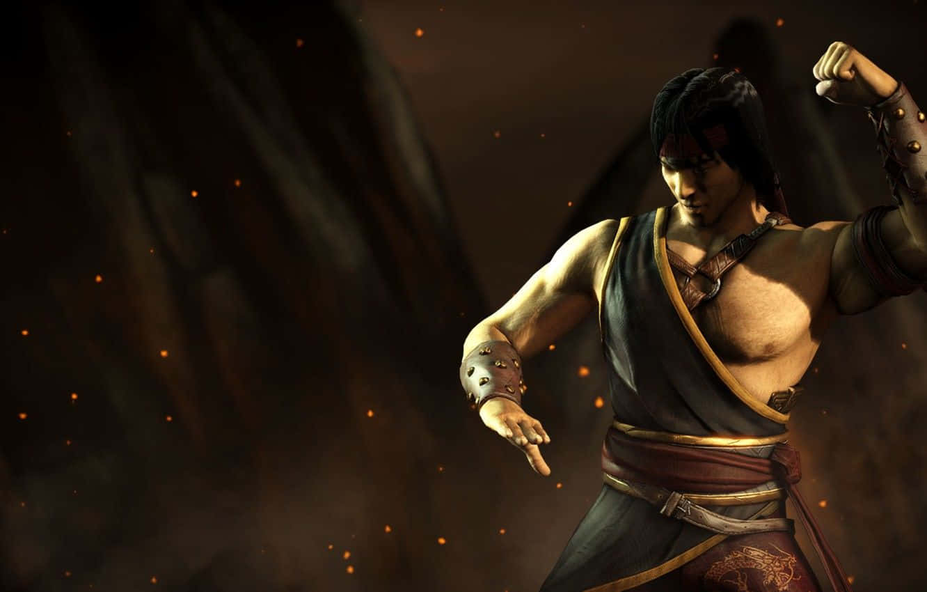 Mortal Kombat's Liu Kang Unleashes an Epic Kick Wallpaper