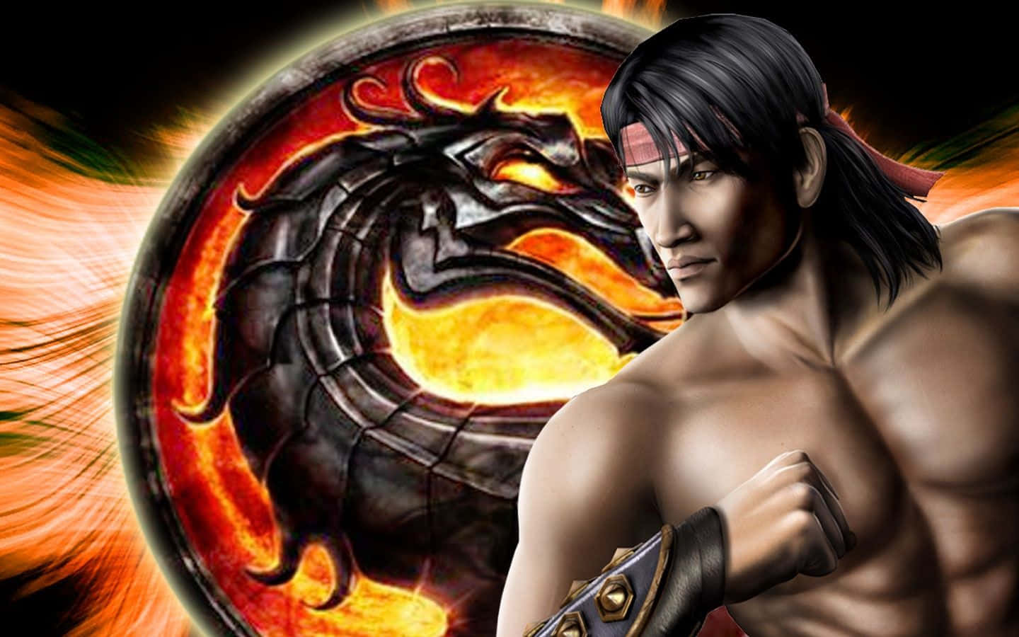 Liu Kang unleashing his power in Mortal Kombat Wallpaper