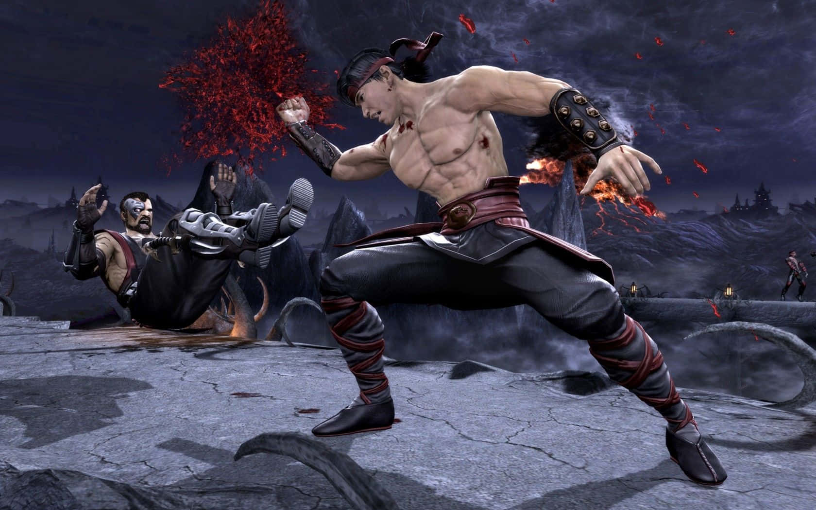 Download Mortal Kombat - Liu Kang in Action Wallpaper | Wallpapers.com