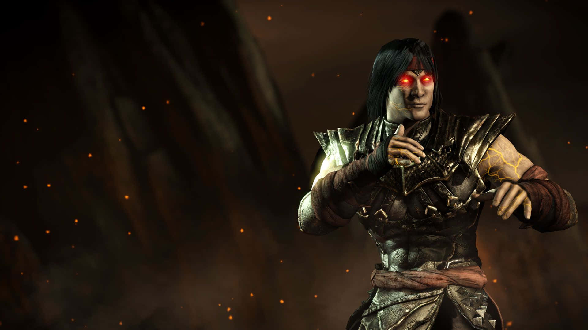 Elcampeón De Mortal Kombat, Liu Kang, En Una Pose De Batalla. Fondo de pantalla