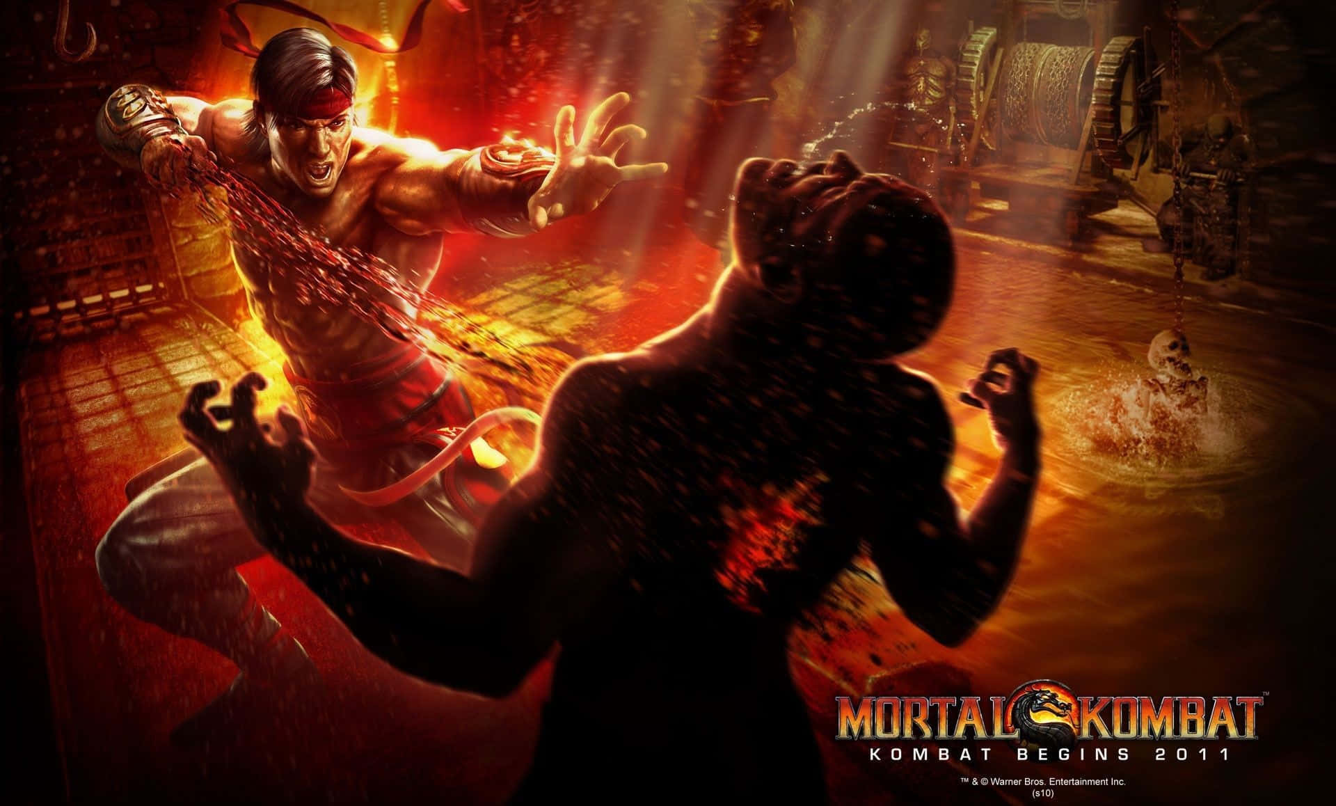 Mortalkombat Liu Kang En Acción. Fondo de pantalla