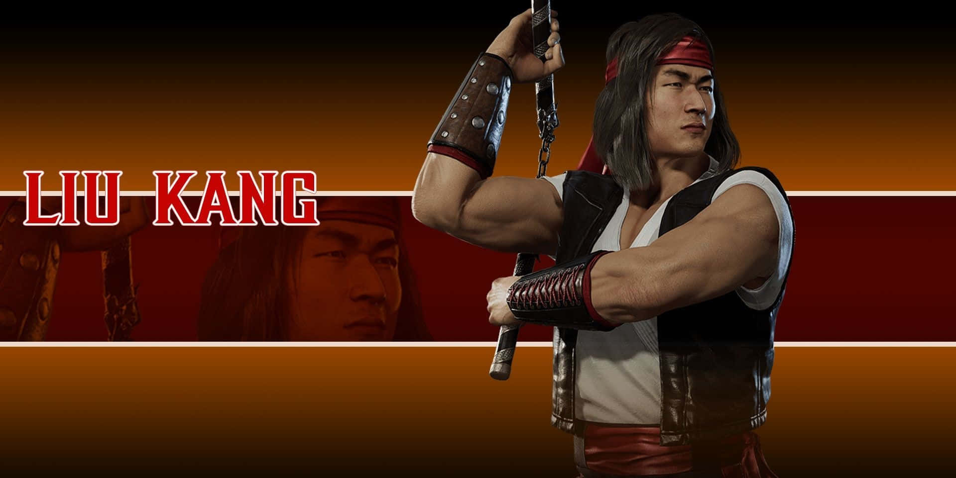 Liukang Adoptando Una Pose Poderosa En Mortal Kombat. Fondo de pantalla