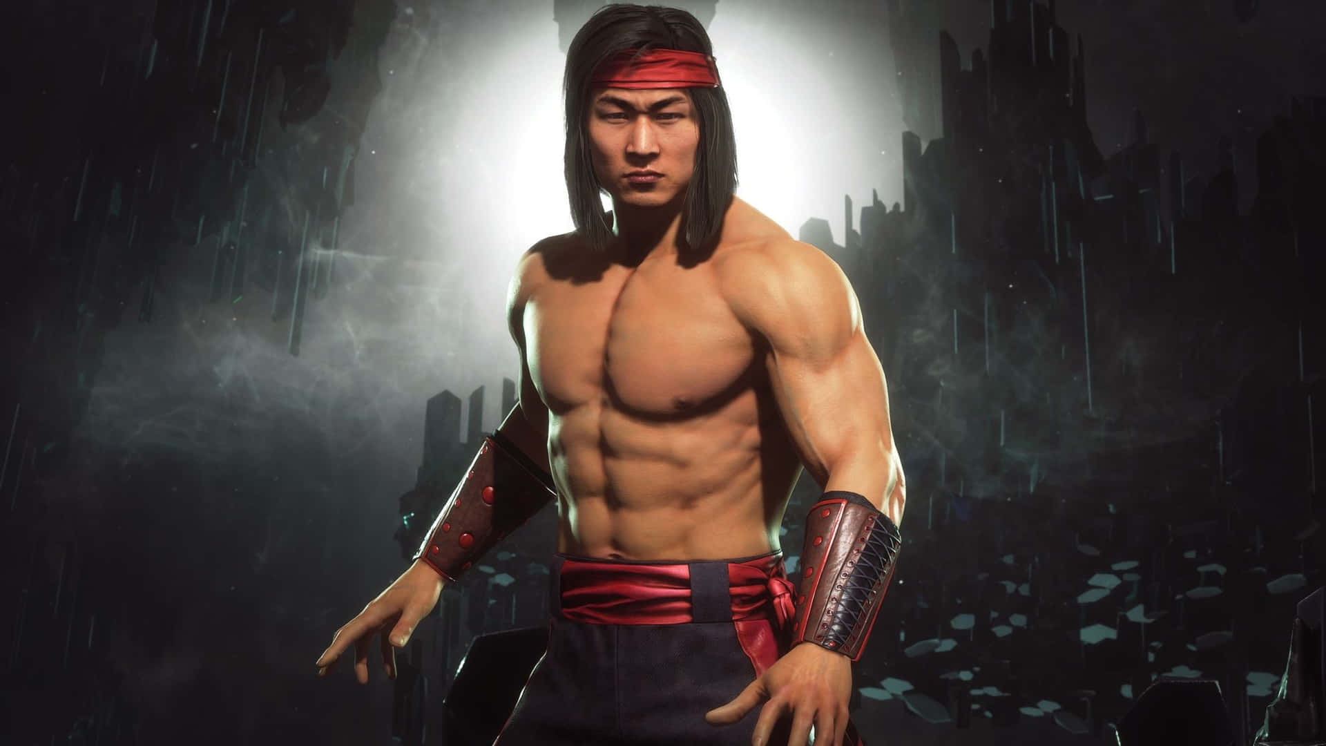 Liukang Ejecutando Su Icónico Movimiento Dragon Fire En Mortal Kombat. Fondo de pantalla