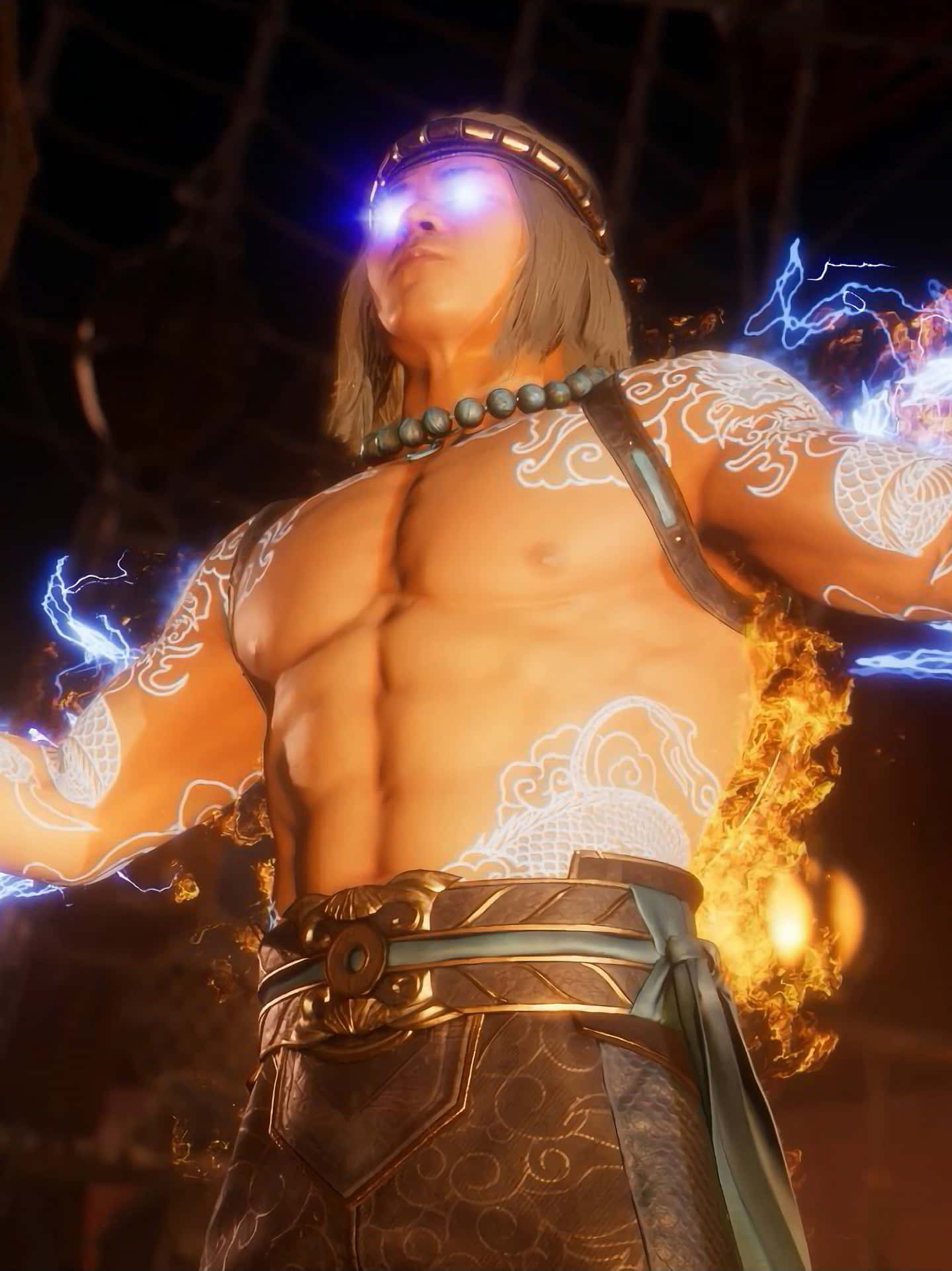 Mortal Kombat Warrior Liu Kang Unleashing A Fiery Attack Wallpaper