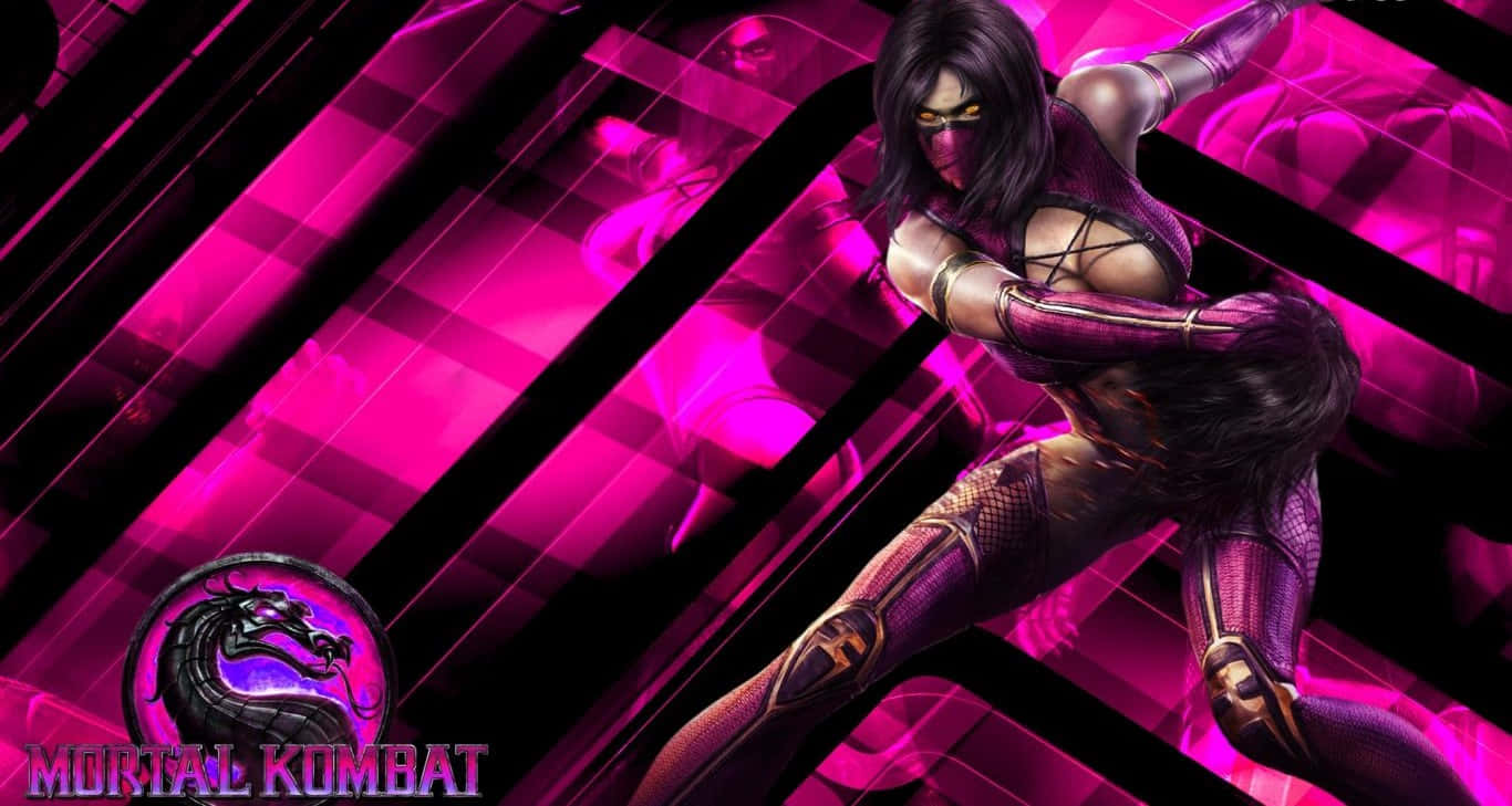 Ferocious Mileena in Mortal Kombat Action Wallpaper