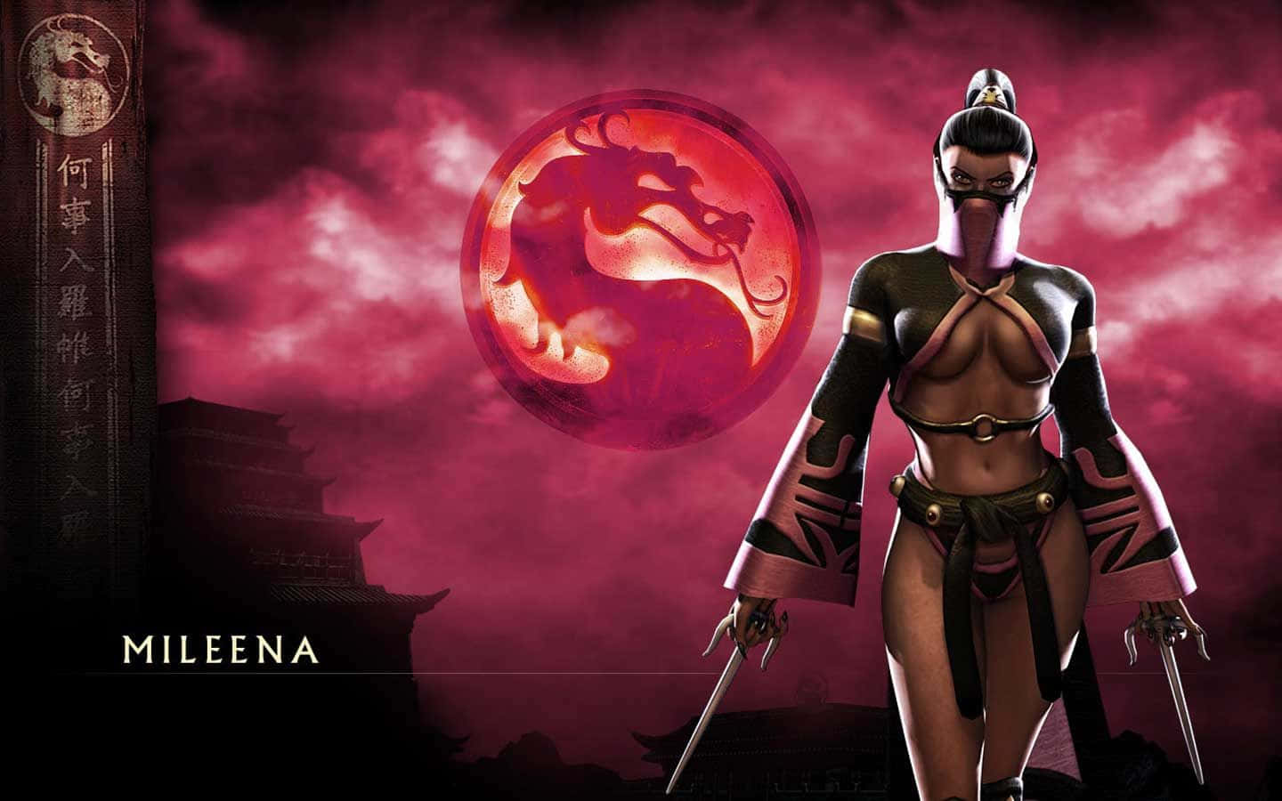 Mileena, the vicious assassin in action in Mortal Kombat Wallpaper