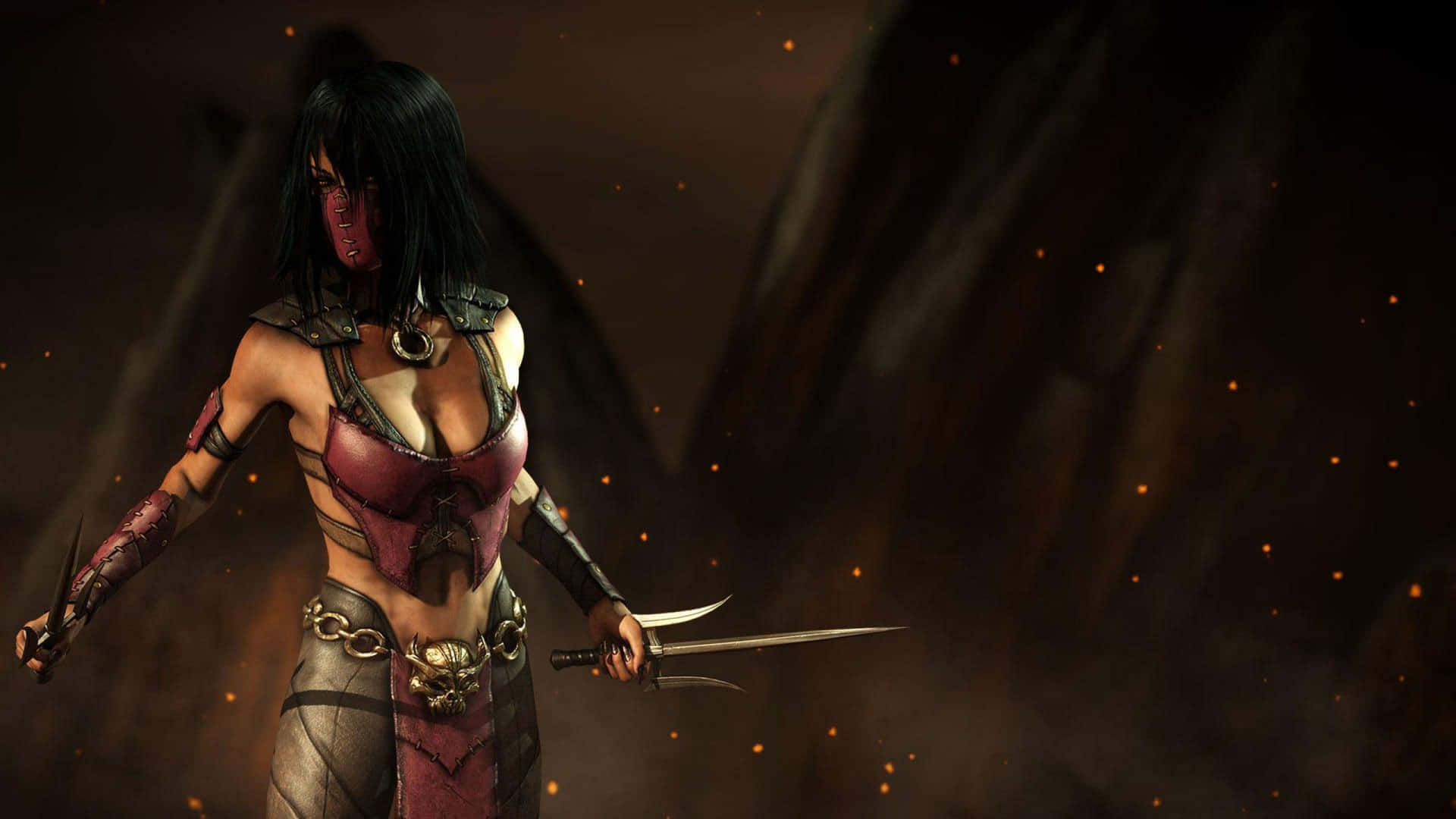 Mortal Kombat's Mileena Unleashes Her Fury Wallpaper