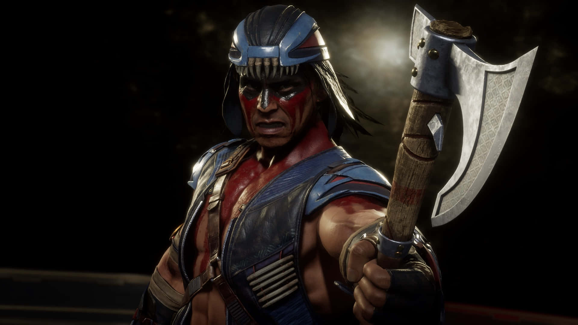 Nightwolf in Action: Mortal Kombat Warrior Wallpaper