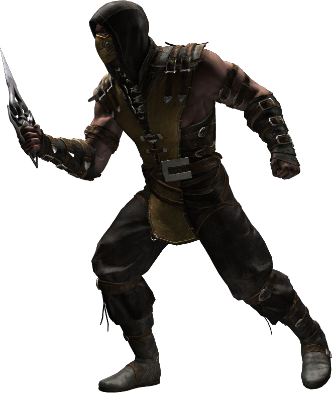 Mortal Kombat Ninja Character Pose PNG