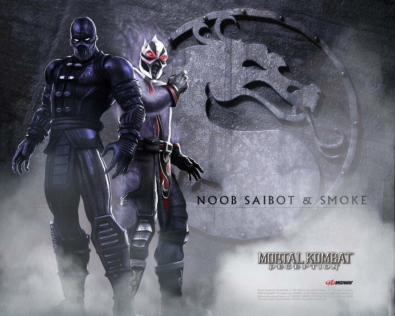 Intense Mortal Kombat Battle: Noob Saibot in Action Wallpaper