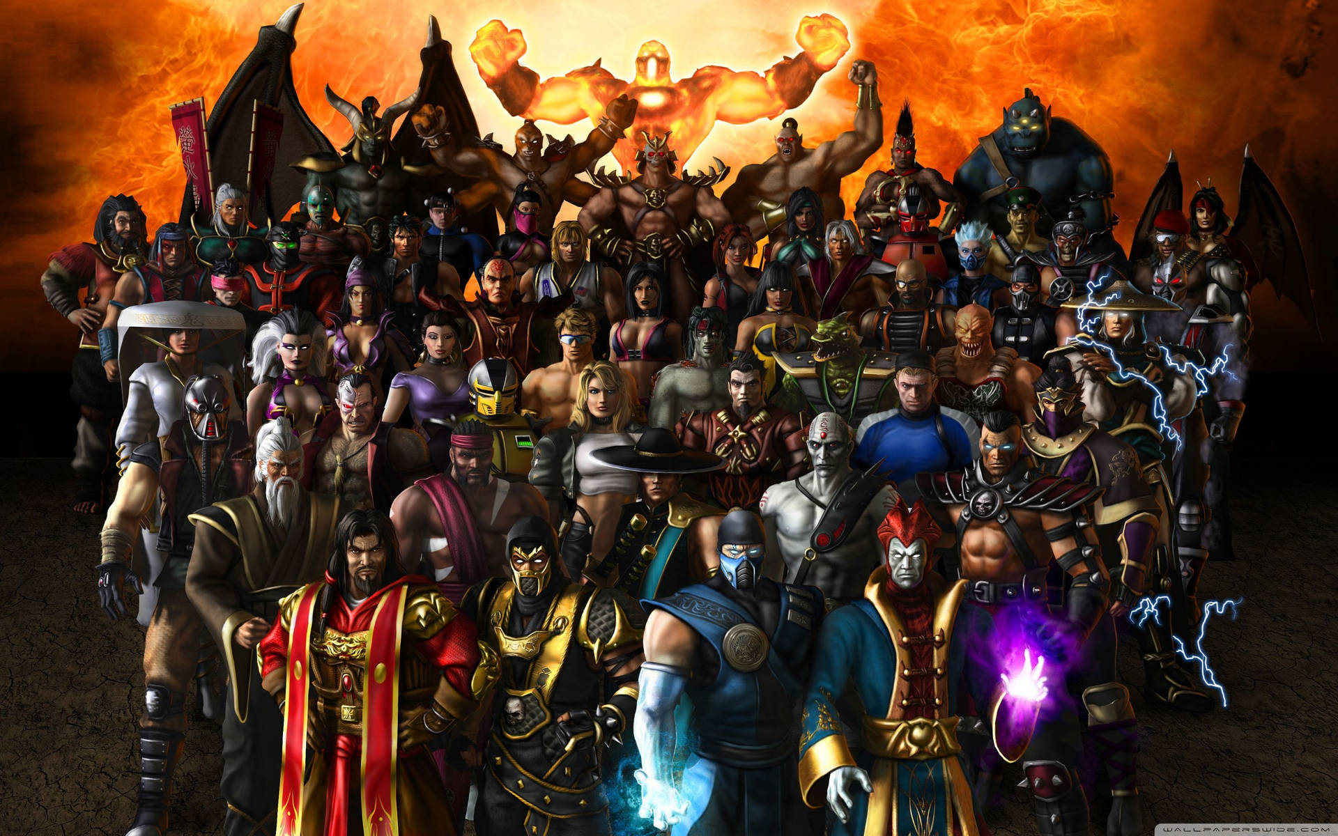 Download “Choose Your Fighter: Playable Characters of the blockbuster video  game - Mortal Kombat” Wallpaper | Wallpapers.com