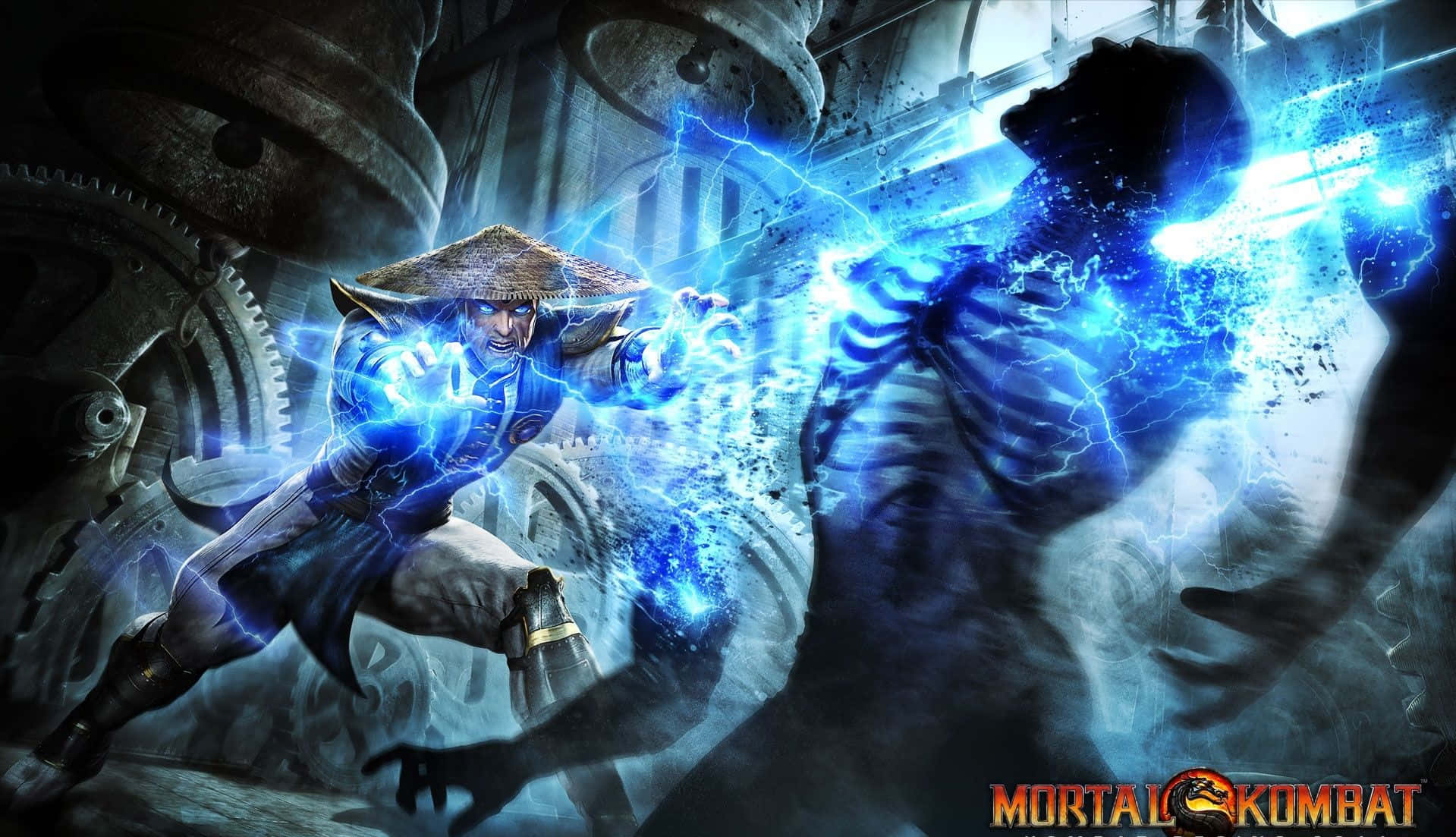 Raiden, the God of Thunder, in Mortal Kombat action Wallpaper