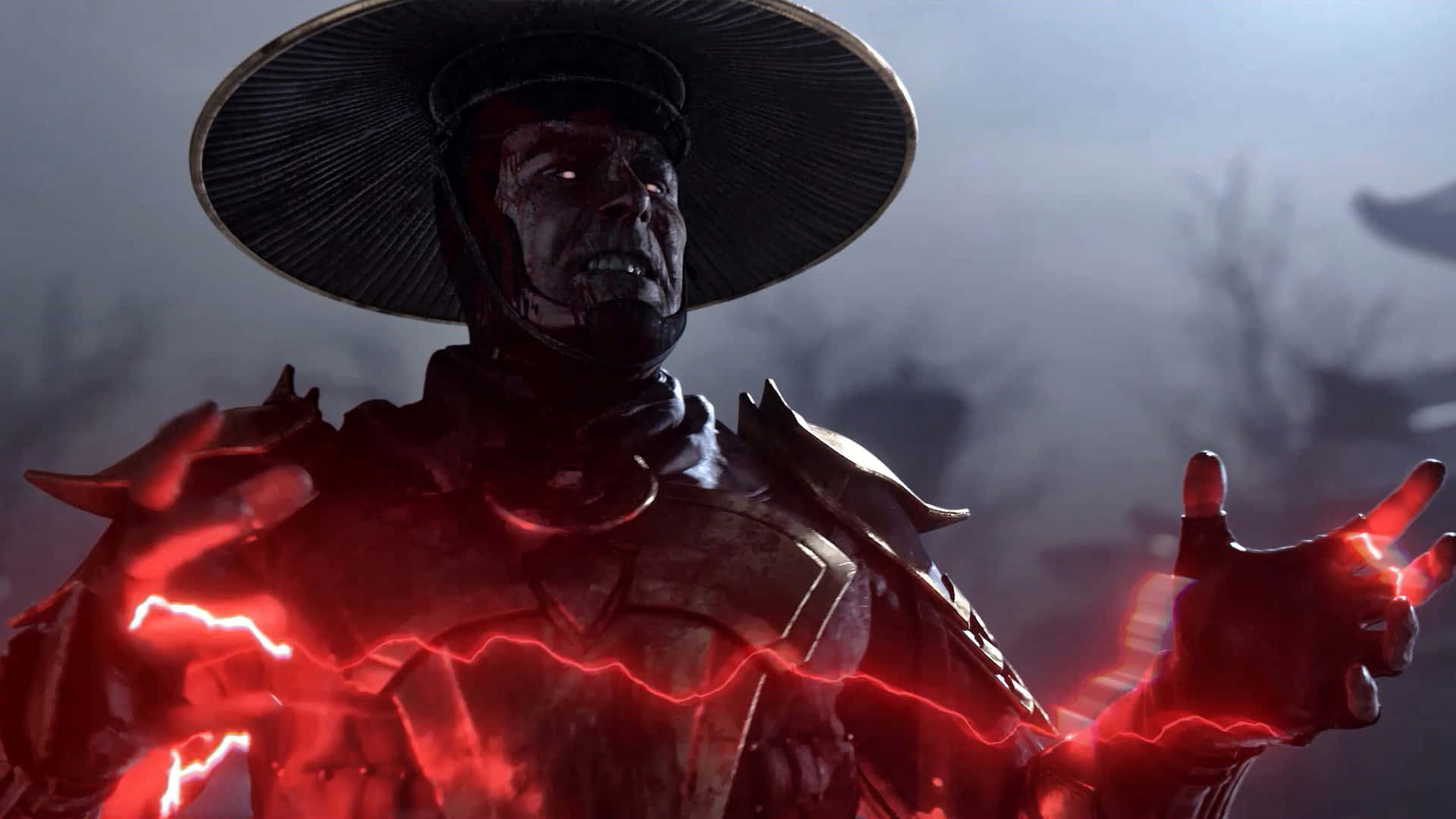 Raiden,el Dios Del Trueno, Desatando Sus Poderes En Mortal Kombat. Fondo de pantalla