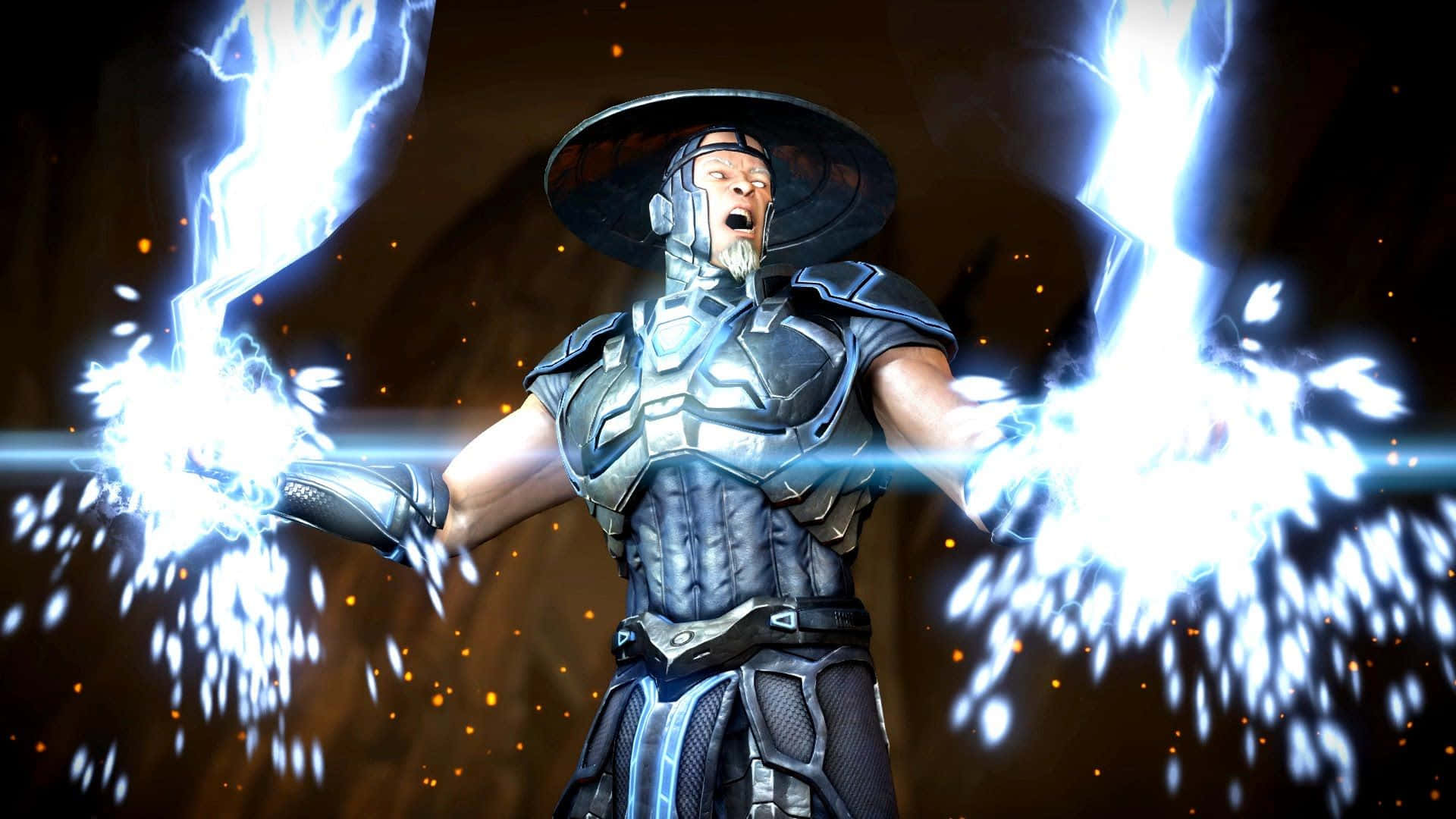 Electrifying Raiden in Mortal Kombat Wallpaper