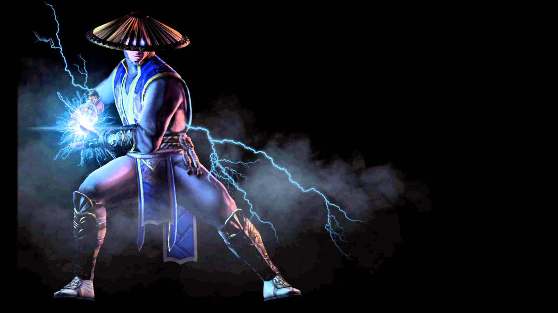 Raiden, the God of Thunder, striking in Mortal Kombat Wallpaper
