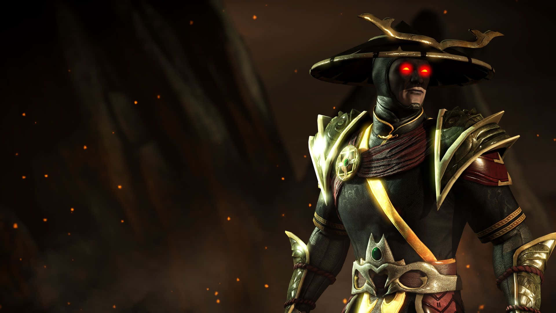 Raiden summoning lightning in Mortal Kombat, the all-powerful God of Thunder. Wallpaper
