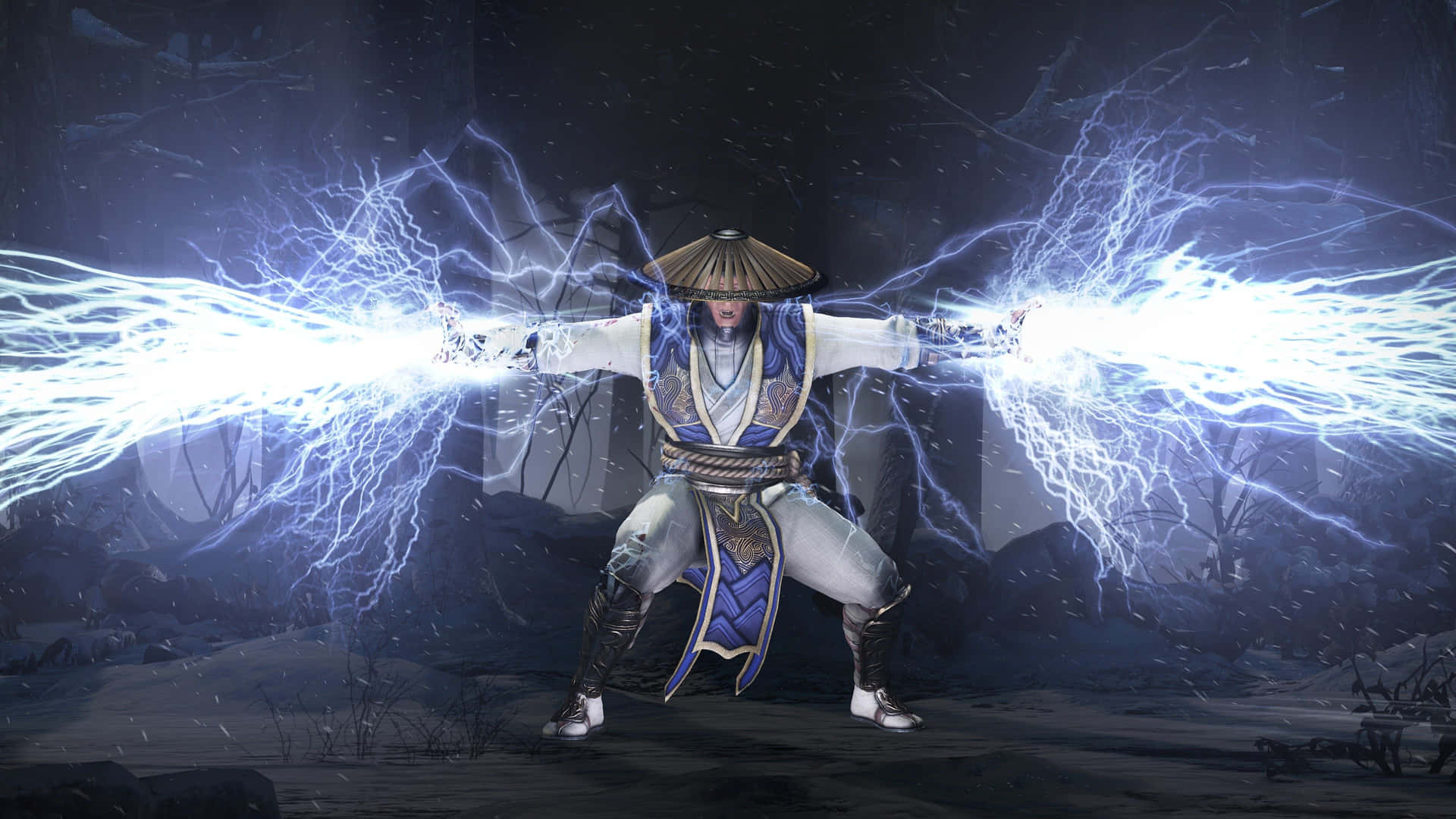 Electrifying Raiden in Mortal Kombat Wallpaper