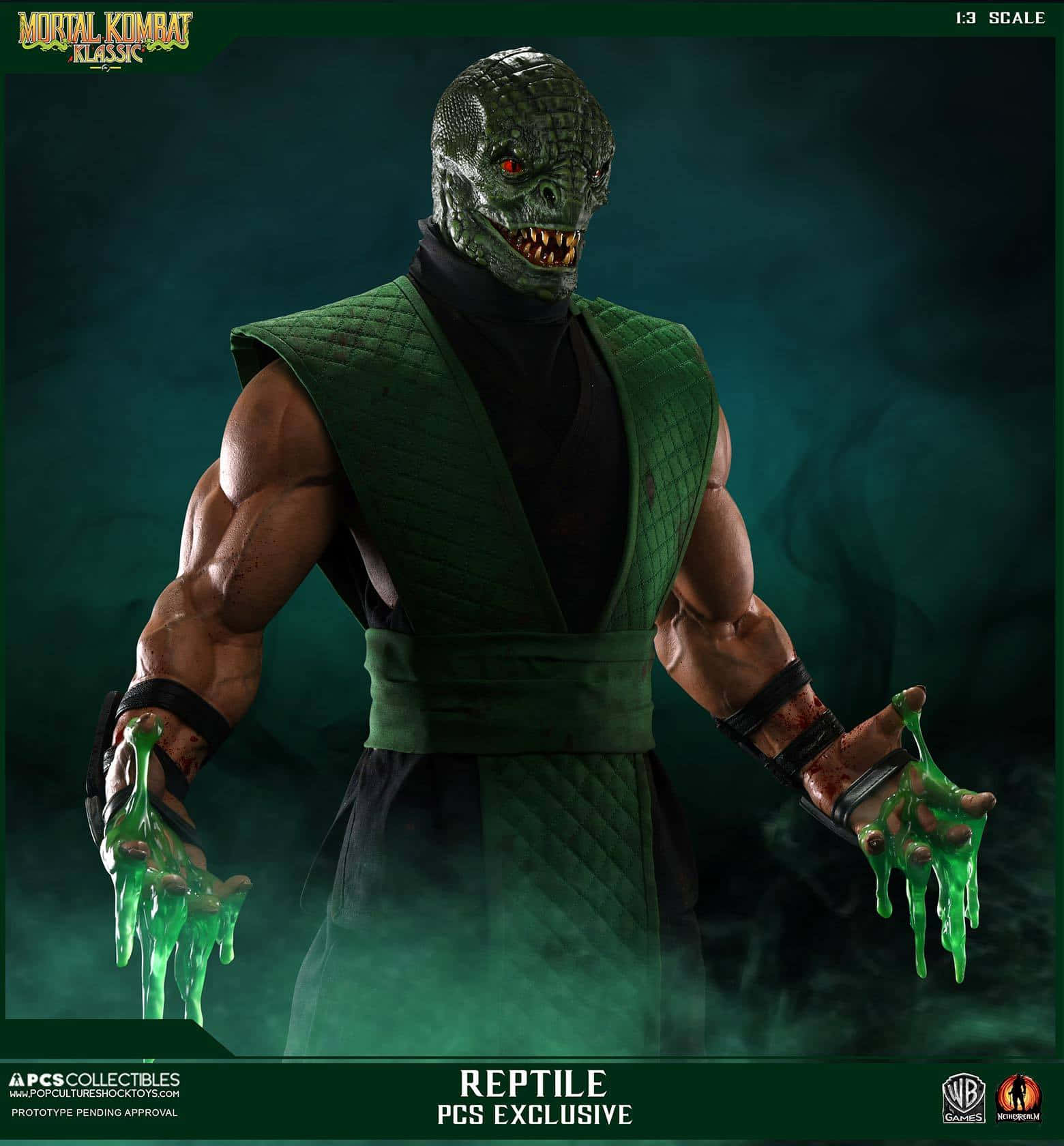 Reptilen Postura De Combate De Mortal Kombat. Fondo de pantalla