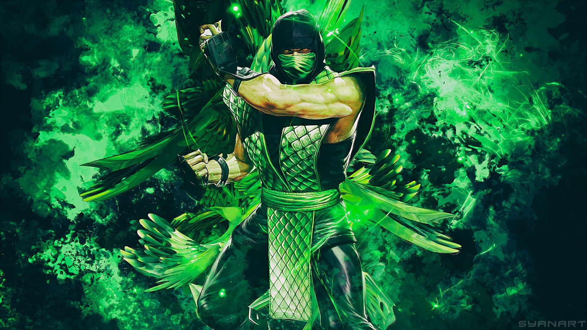 Reptile in Action: A Deadly Force in Mortal Kombat Wallpaper