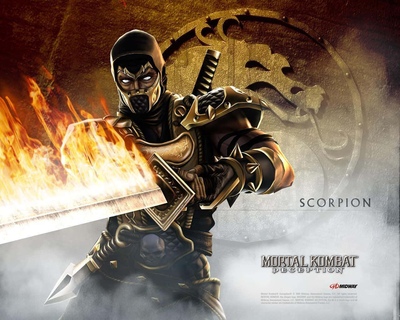 Mortalkombat Arte Fan Di Scorpion Sfondo