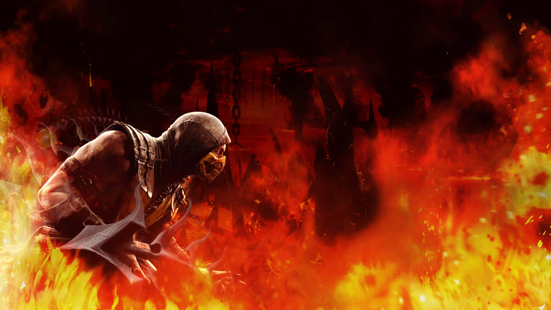 Mortal Kombat Scorpion, the mysterious warrior Wallpaper