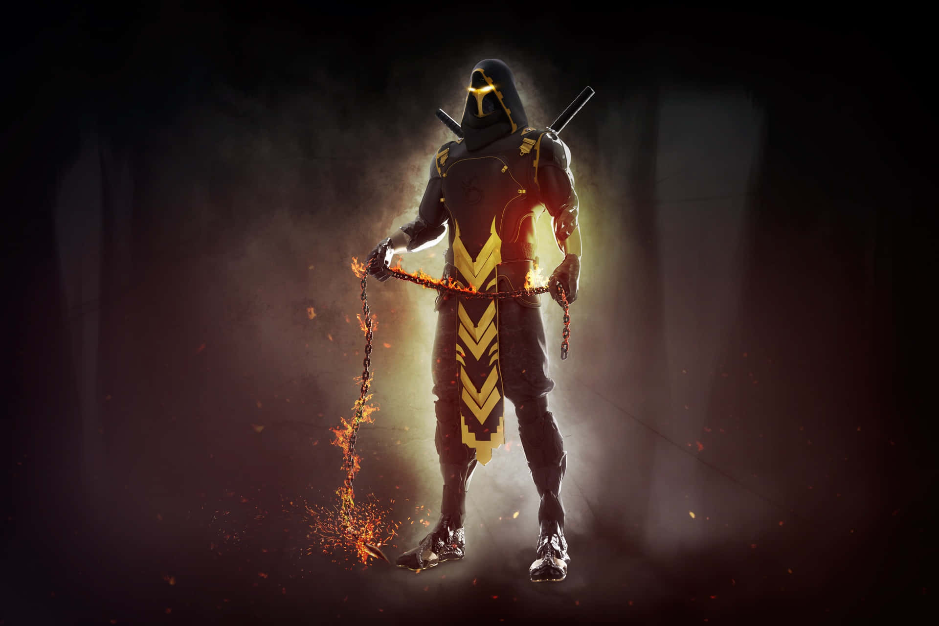Scorpion,il Famigerato Spettro Ninja Di Mortal Kombat Sfondo