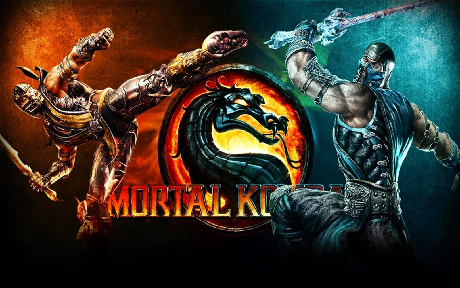 Scorpion and Sub-Zero Wage War in Mortal Kombat Wallpaper