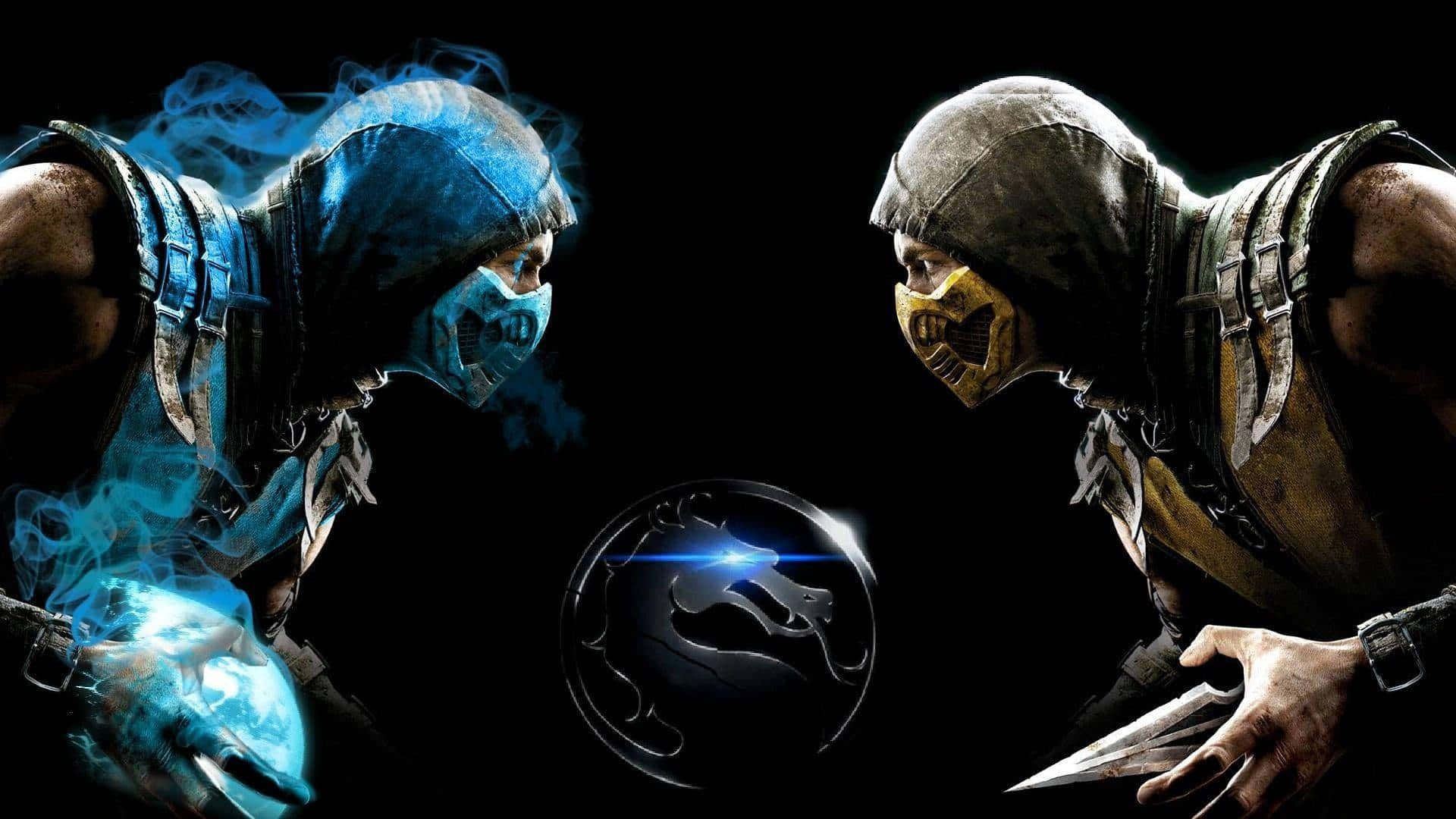 "Face off with Scorpion, the fire-breathing revenant of Mortal Kombat!" Wallpaper